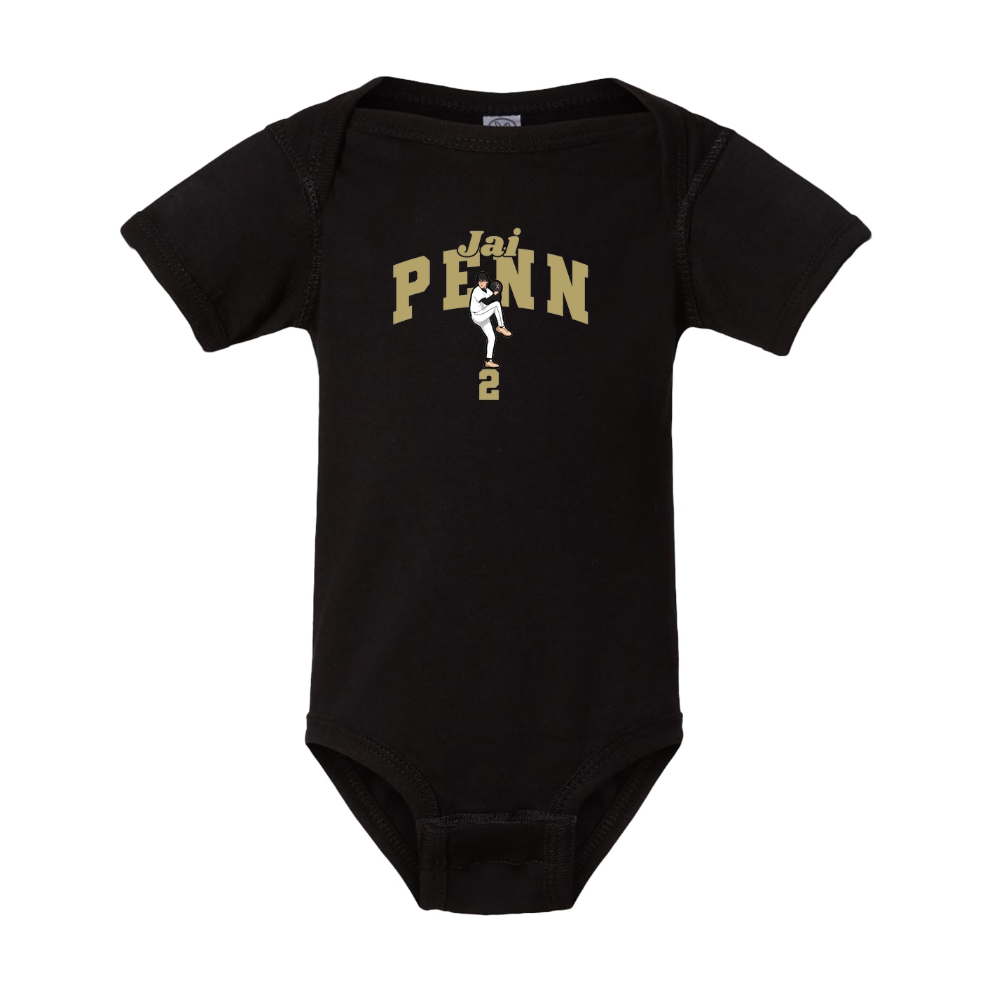 Baby Onesie — Signature Arch in Black