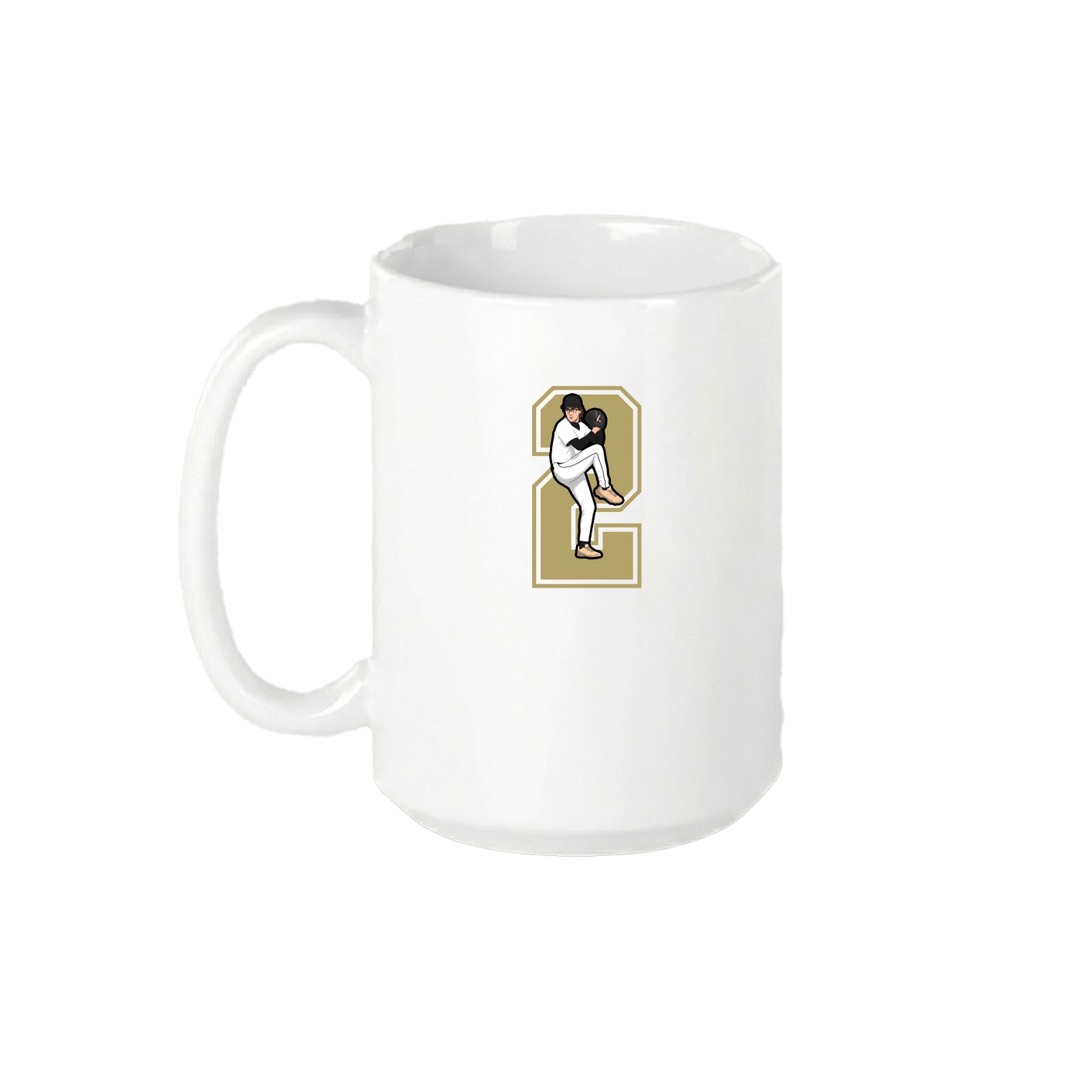 15oz Coffee Mug — Number in White