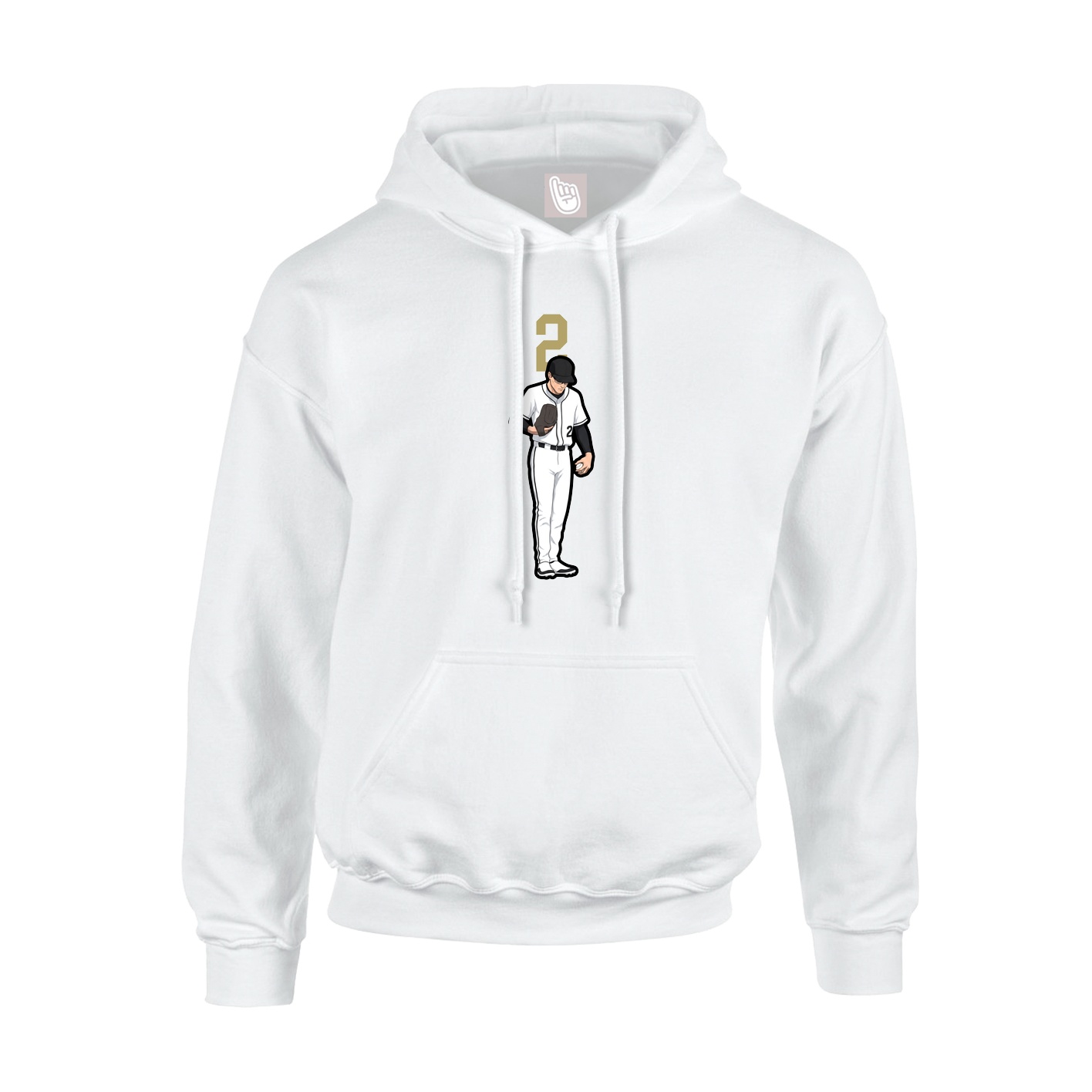Hoodie — Number Top in White