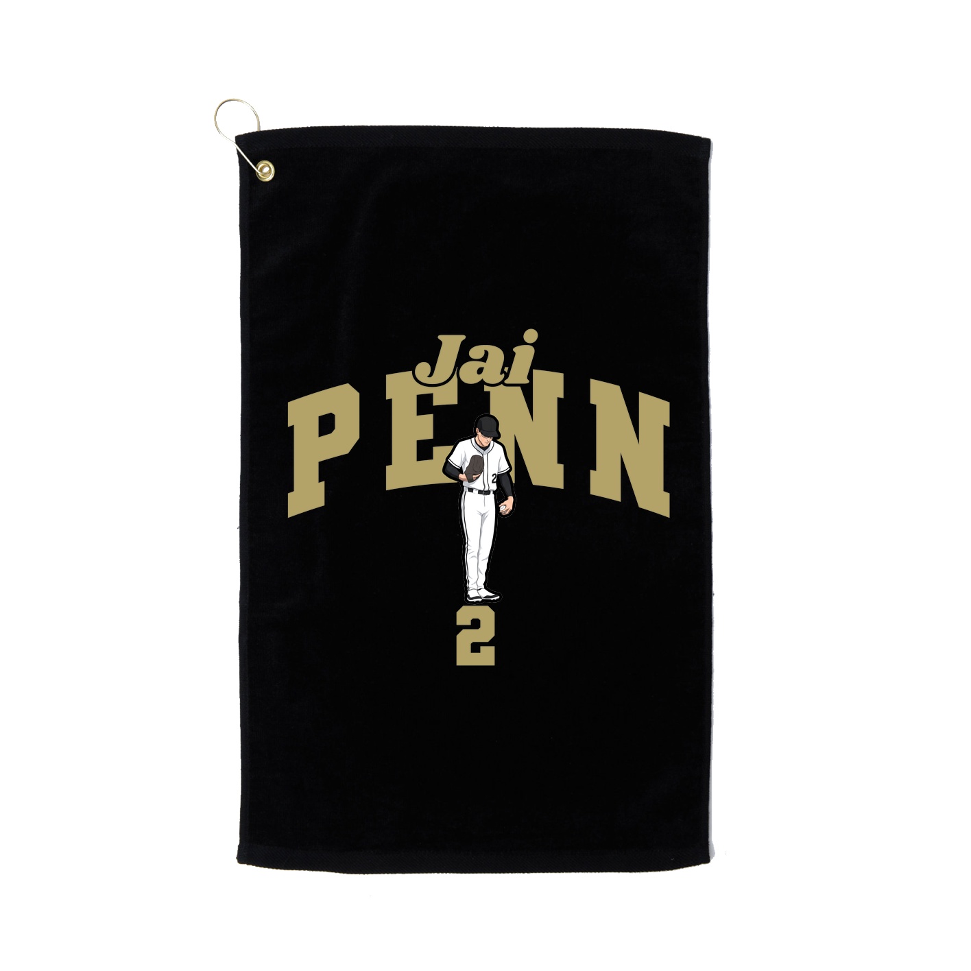 Golf Towel — Signature Arch in Black