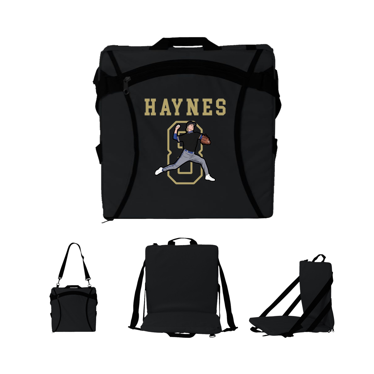 Folding Stadium Seat — Shirsey in Black