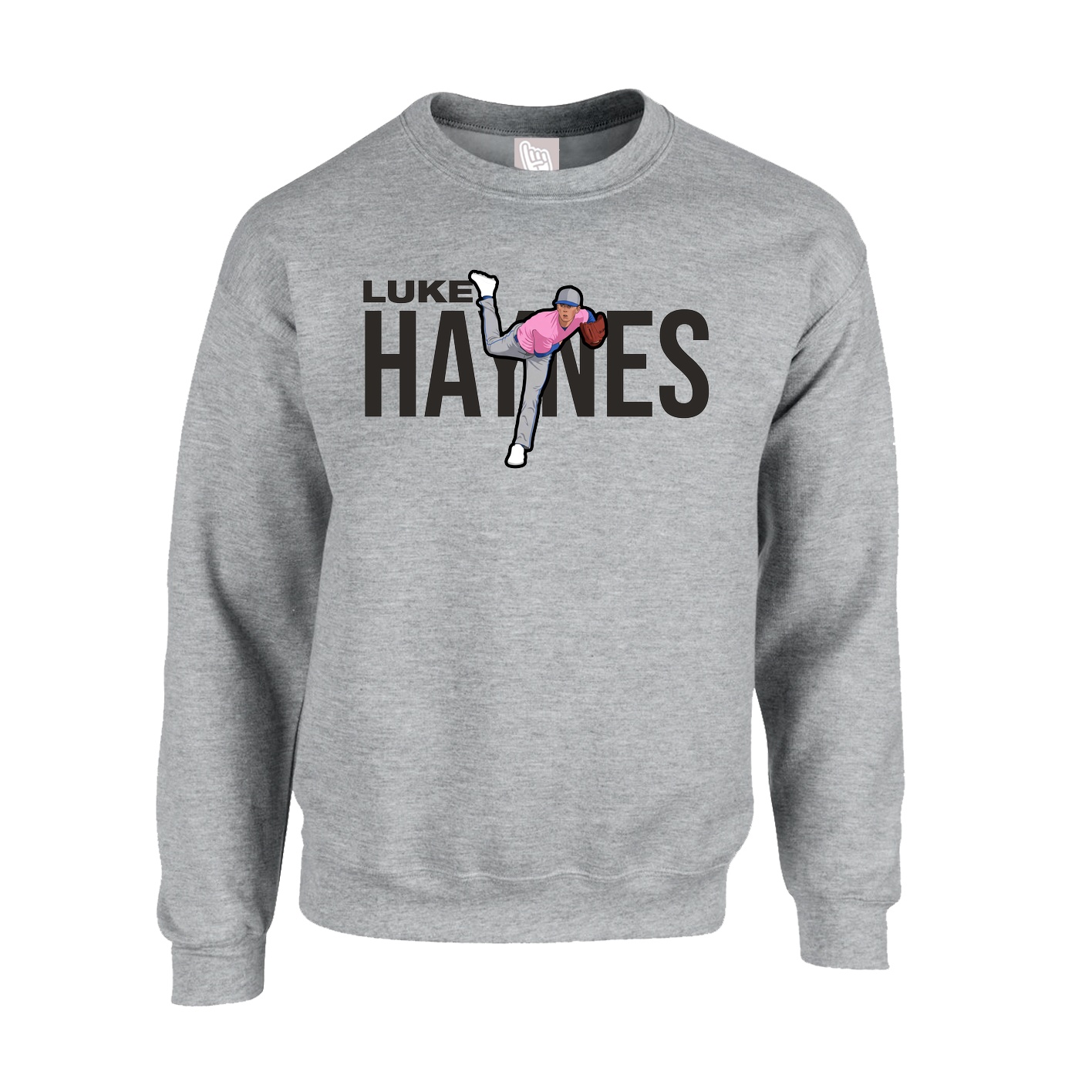 Fleece Crew — Player Name in Grey