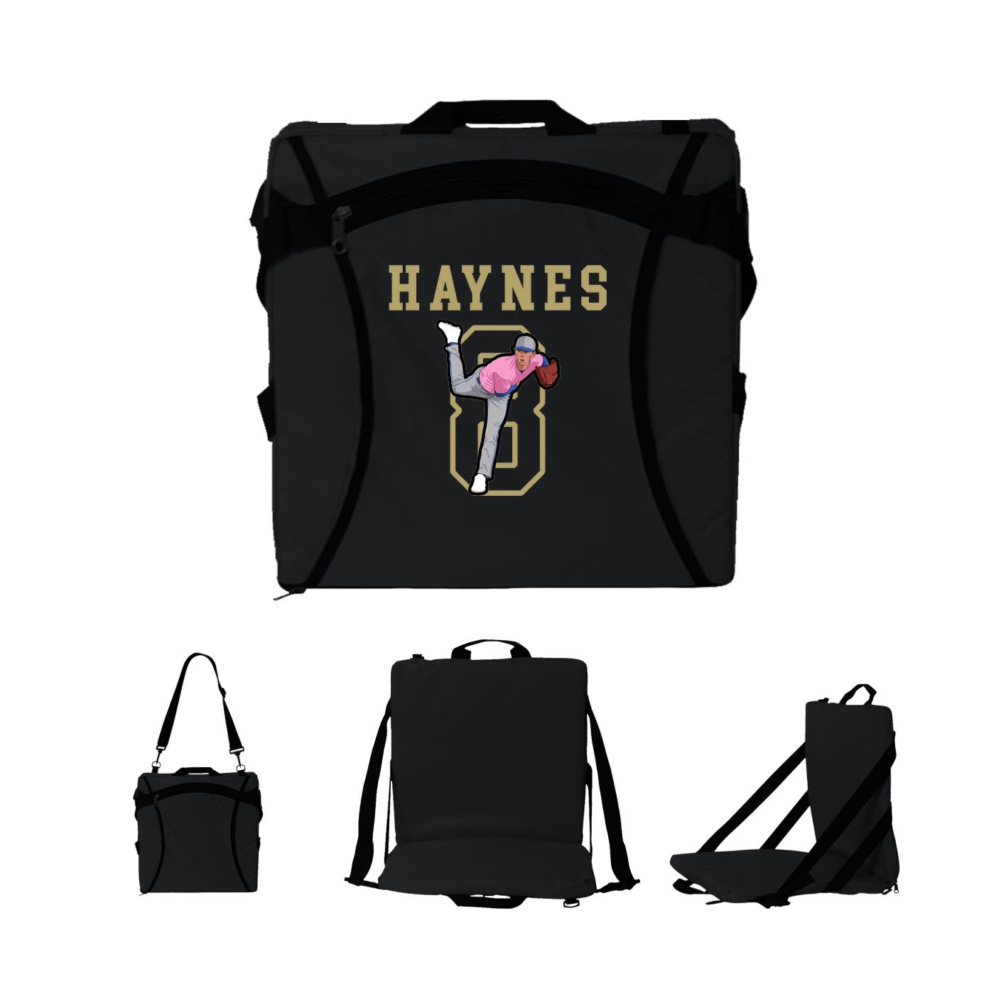Folding Stadium Seat — Shirsey in Black