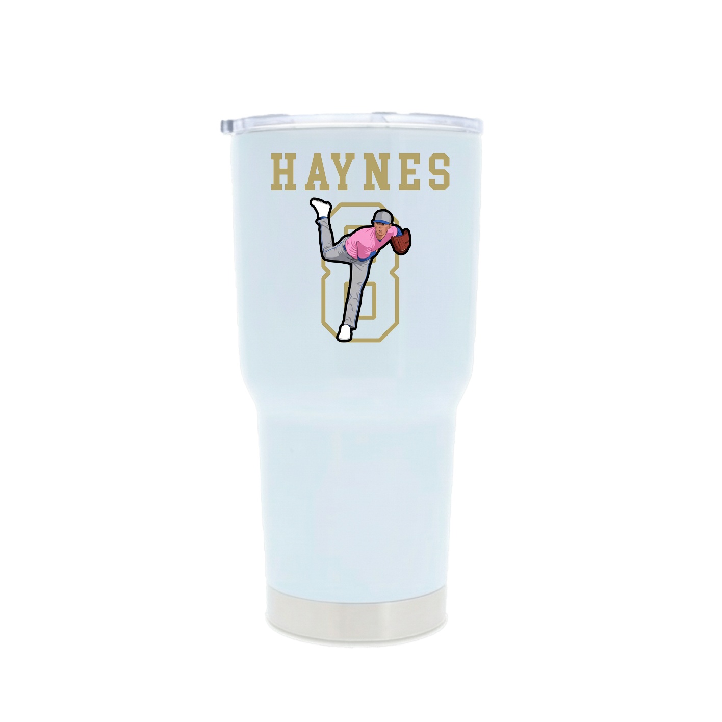30oz Stainless Steel Tumbler — Shirsey in White