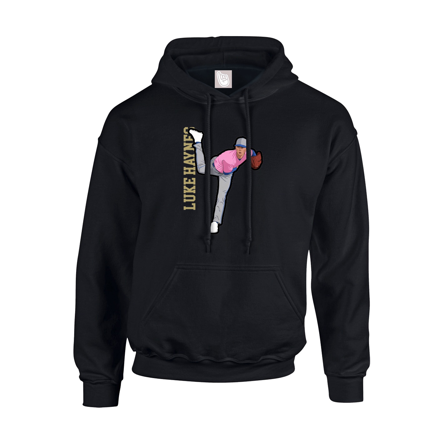 Youth Hoodie — Name Vertical in Black