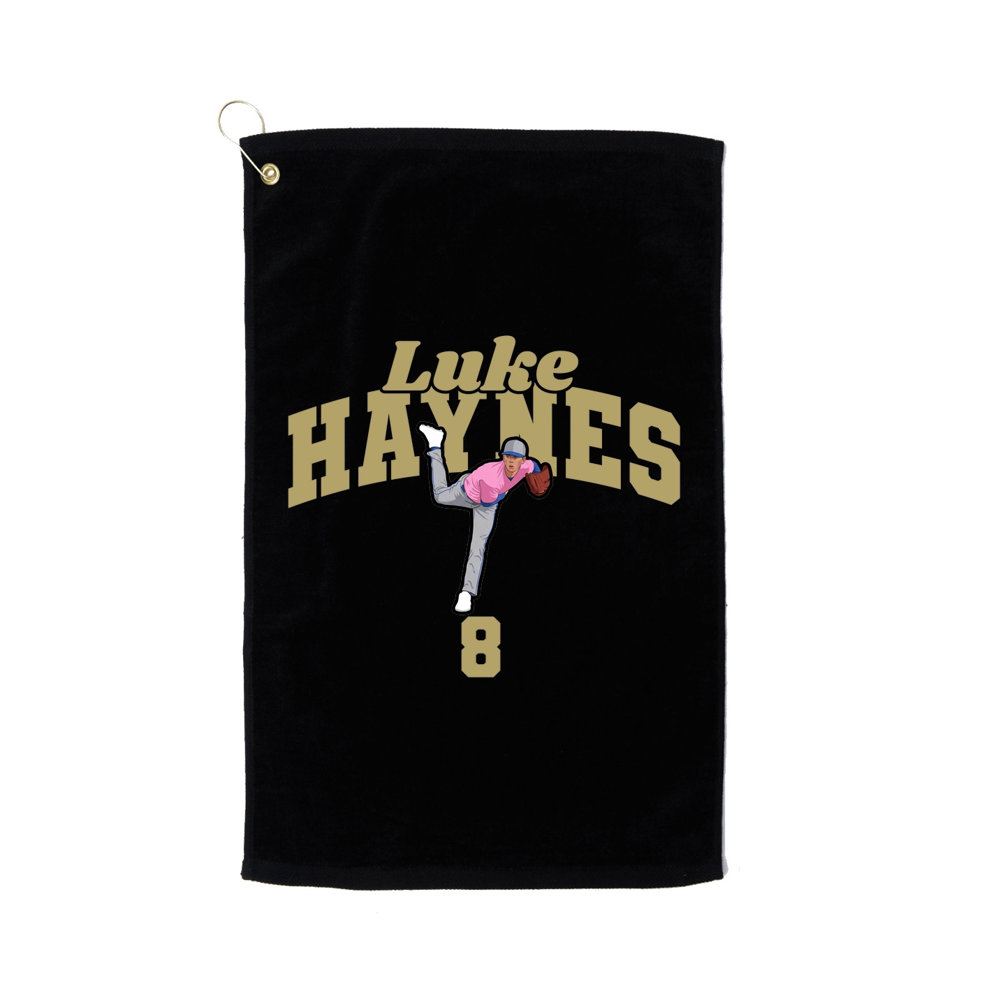 Golf Towel — Signature Arch in Black