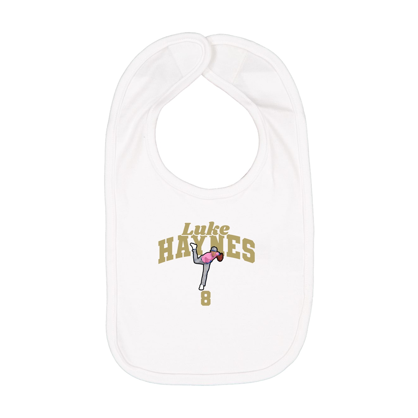 Infant Bib — Signature Arch in White