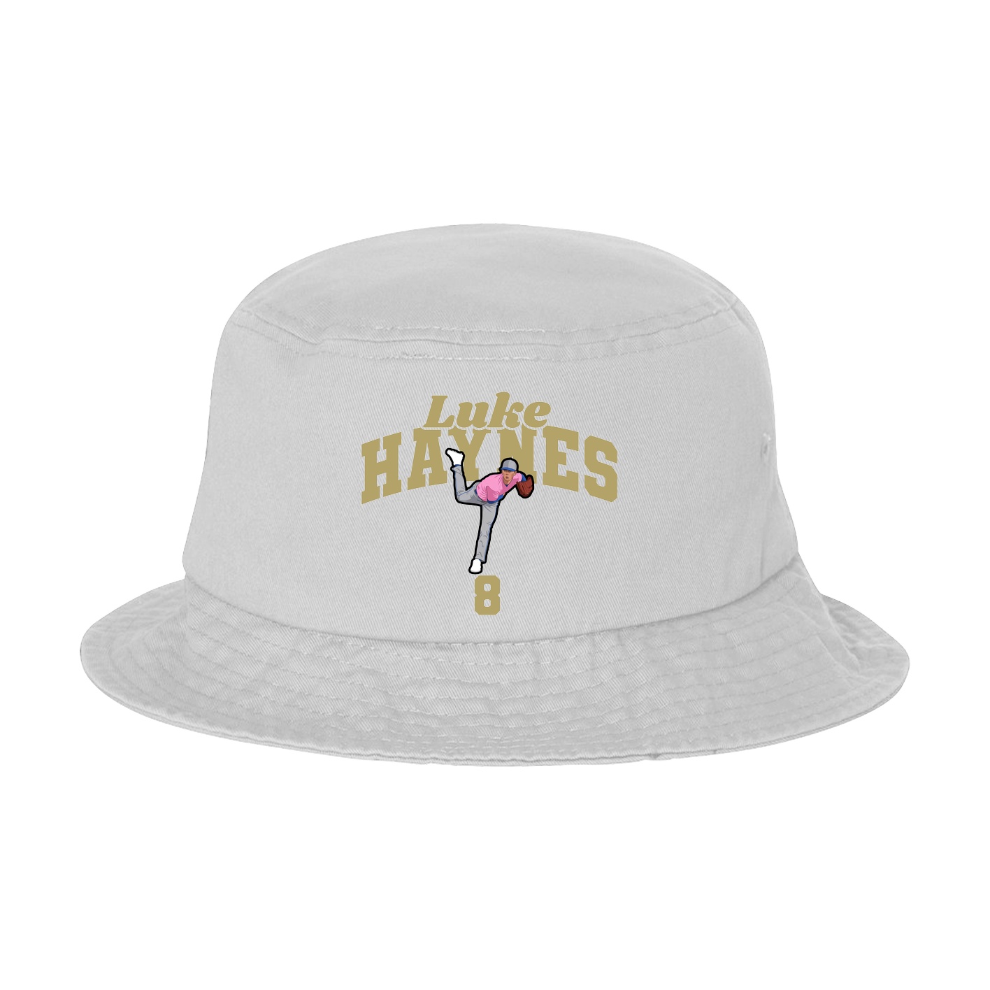 Bucket Cap — Signature Arch in White