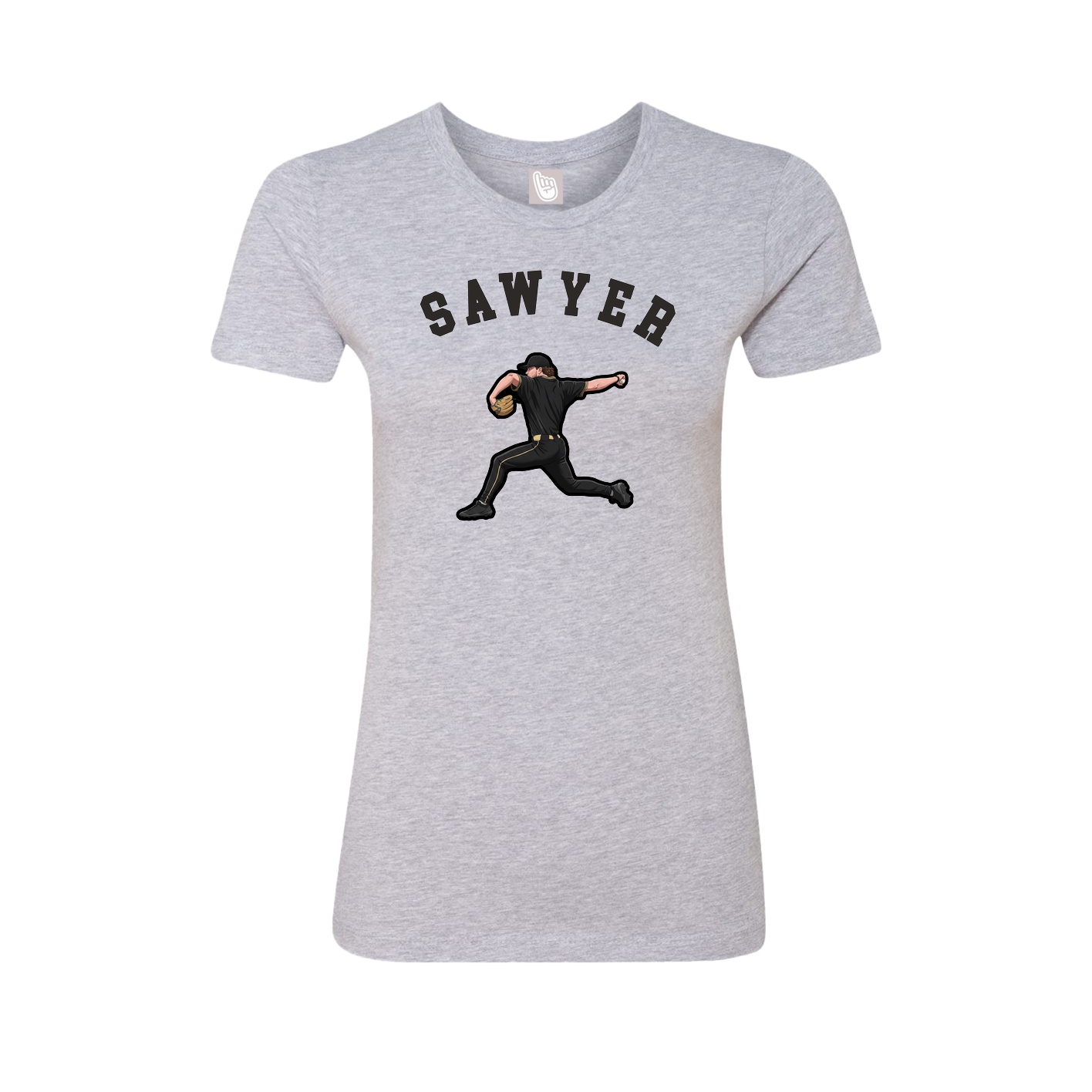 Fitted Women's Tee — Shirsey Arch in Grey
