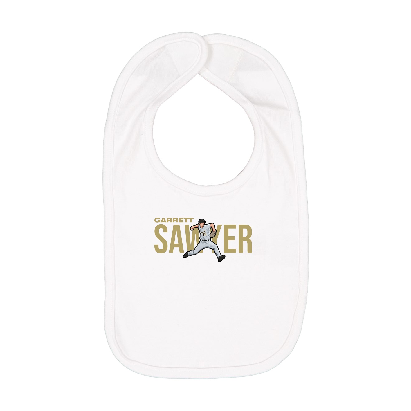 Infant Bib — Player Name in White