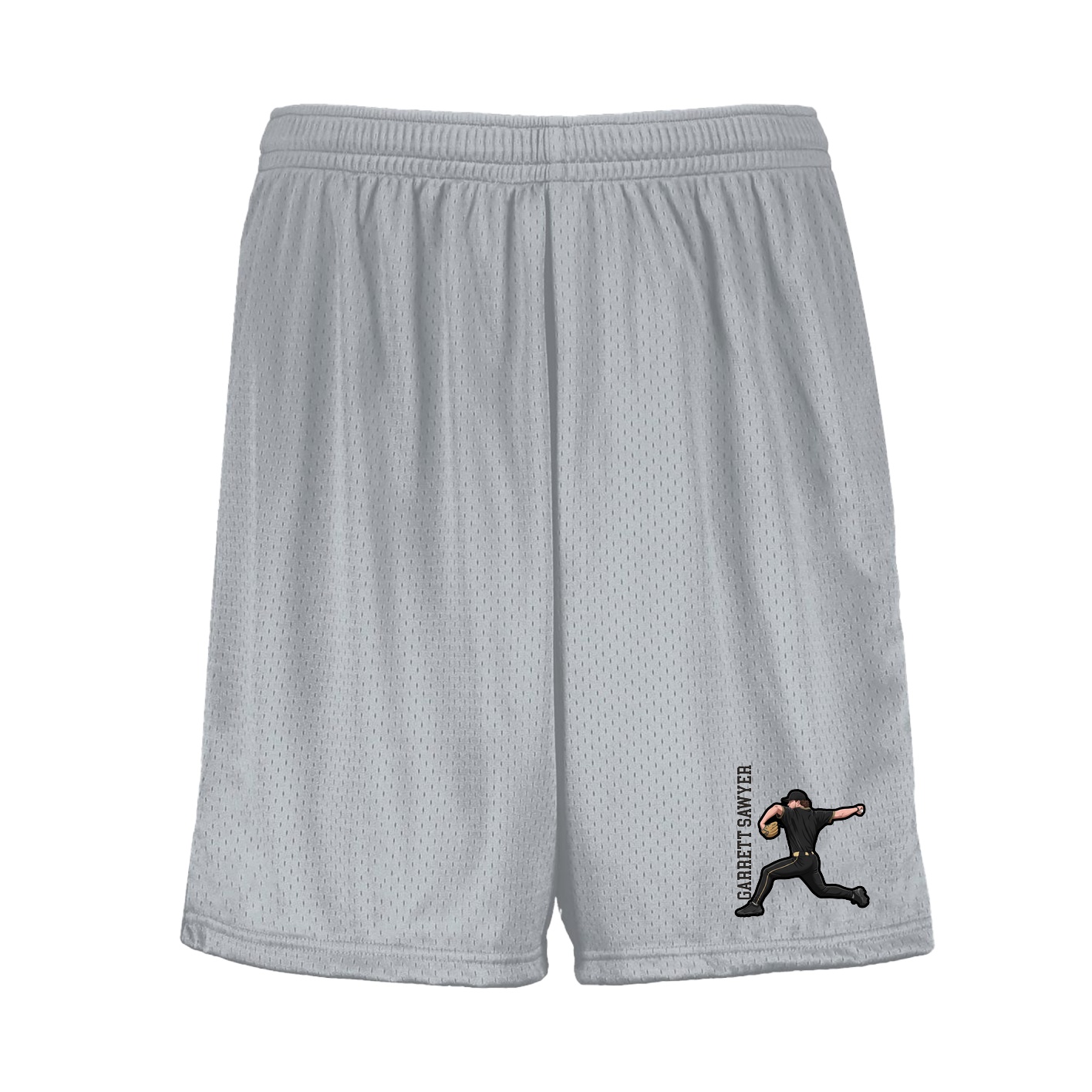 Shorts — Name Vertical in Silver