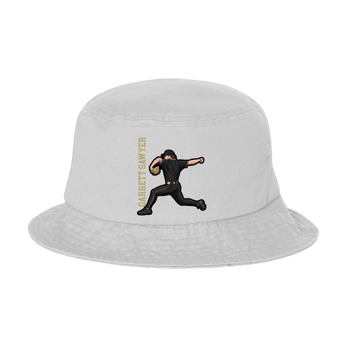 Bucket Cap — Name Vertical in White