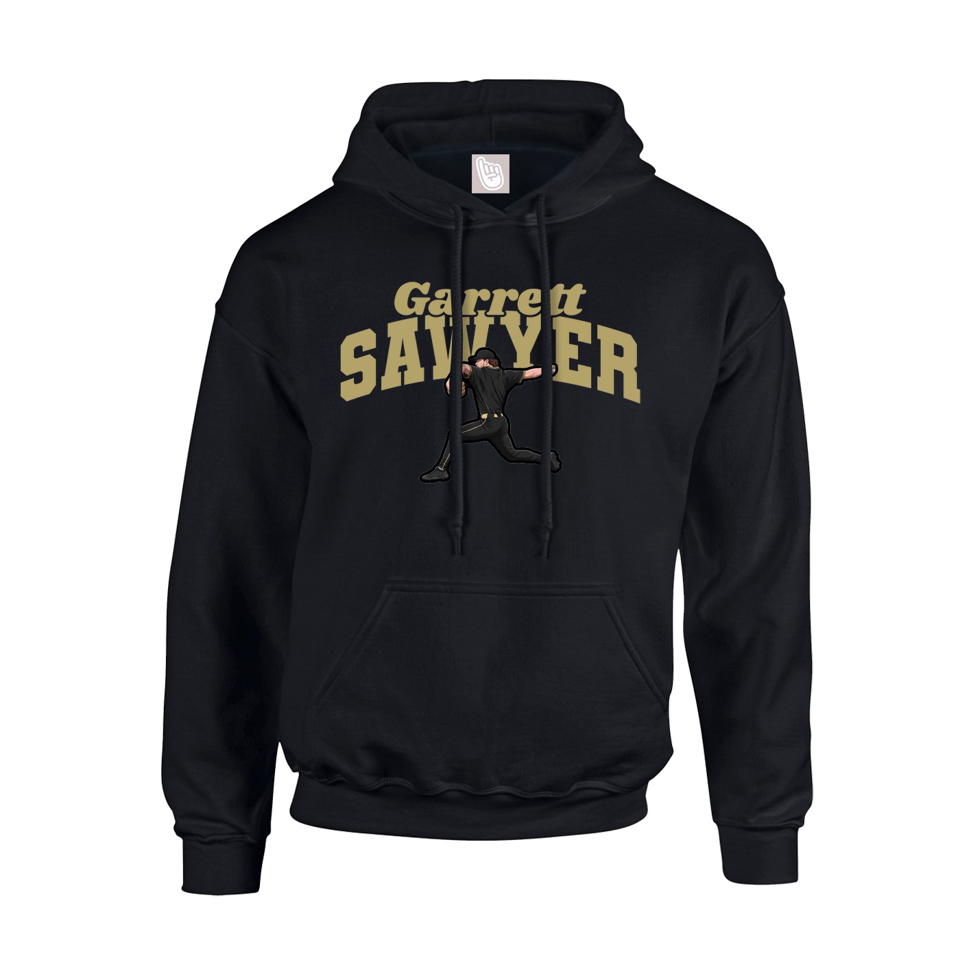 Youth Hoodie — Signature Arch in Black