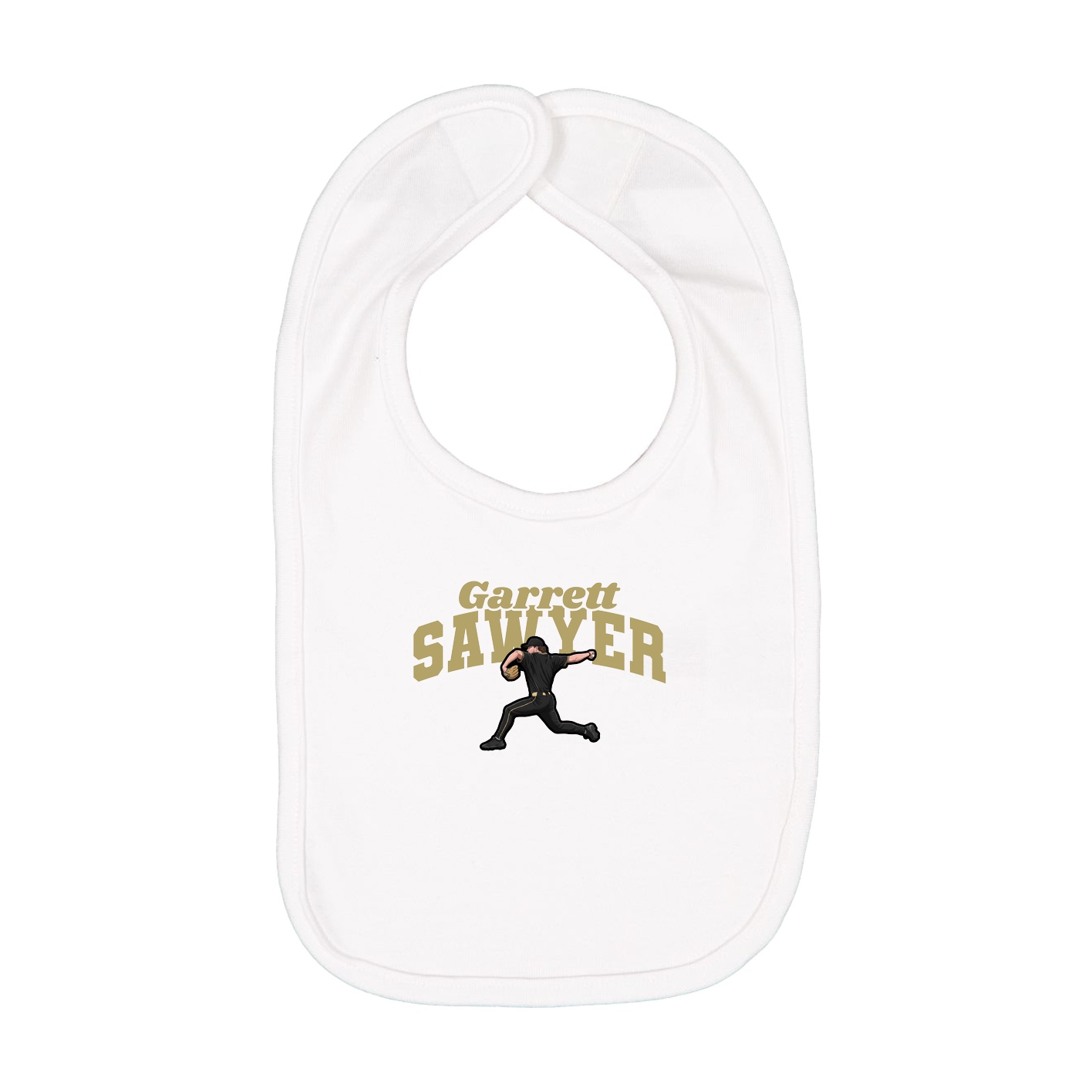 Infant Bib — Signature Arch in White