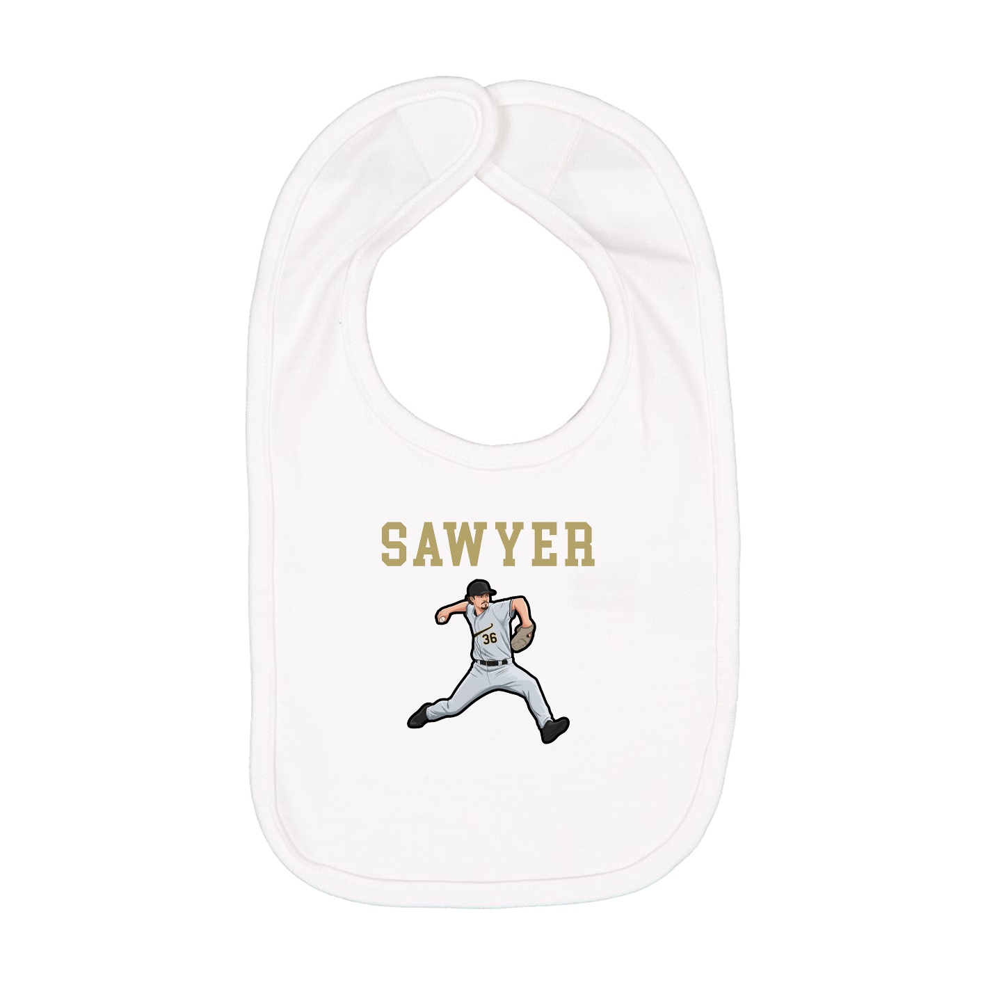 Infant Bib — Shirsey in White