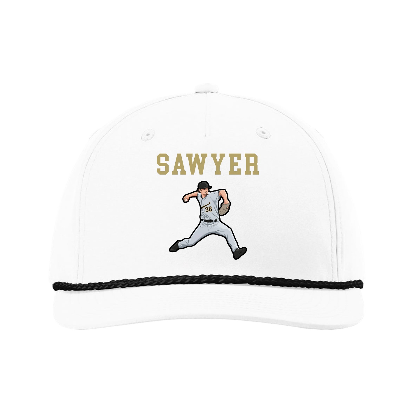 Five-Panel Classic Rope Cap — Shirsey in White