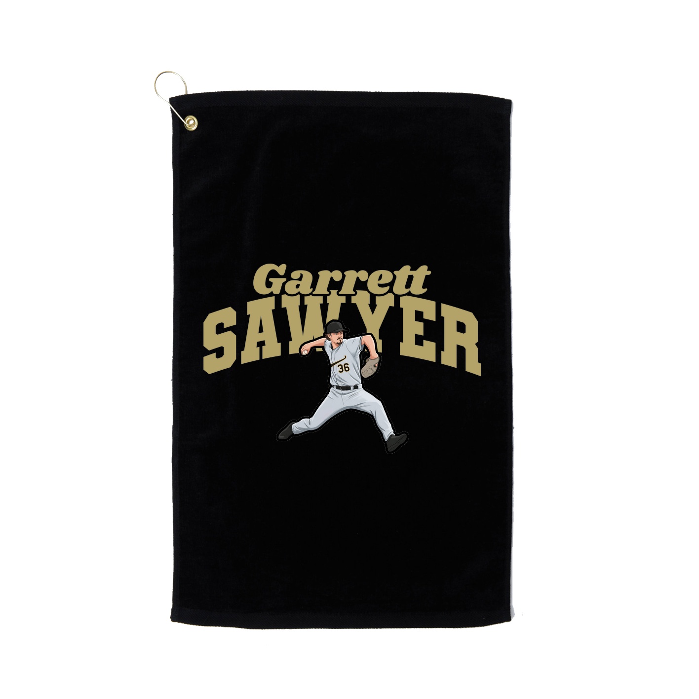 Golf Towel — Signature Arch in Black