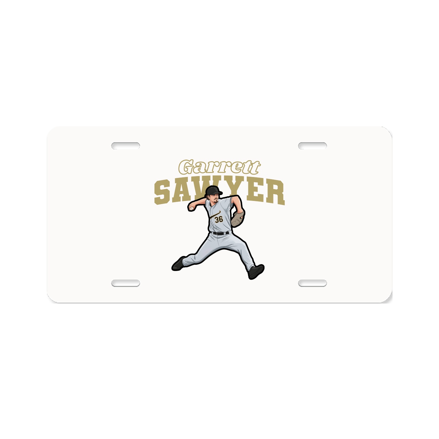 License Plate — Name Arch in Classic