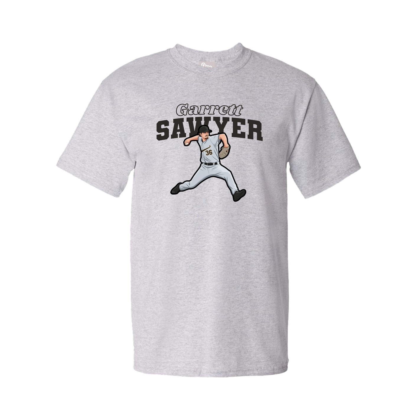 Youth Tee — Name Arch in Grey