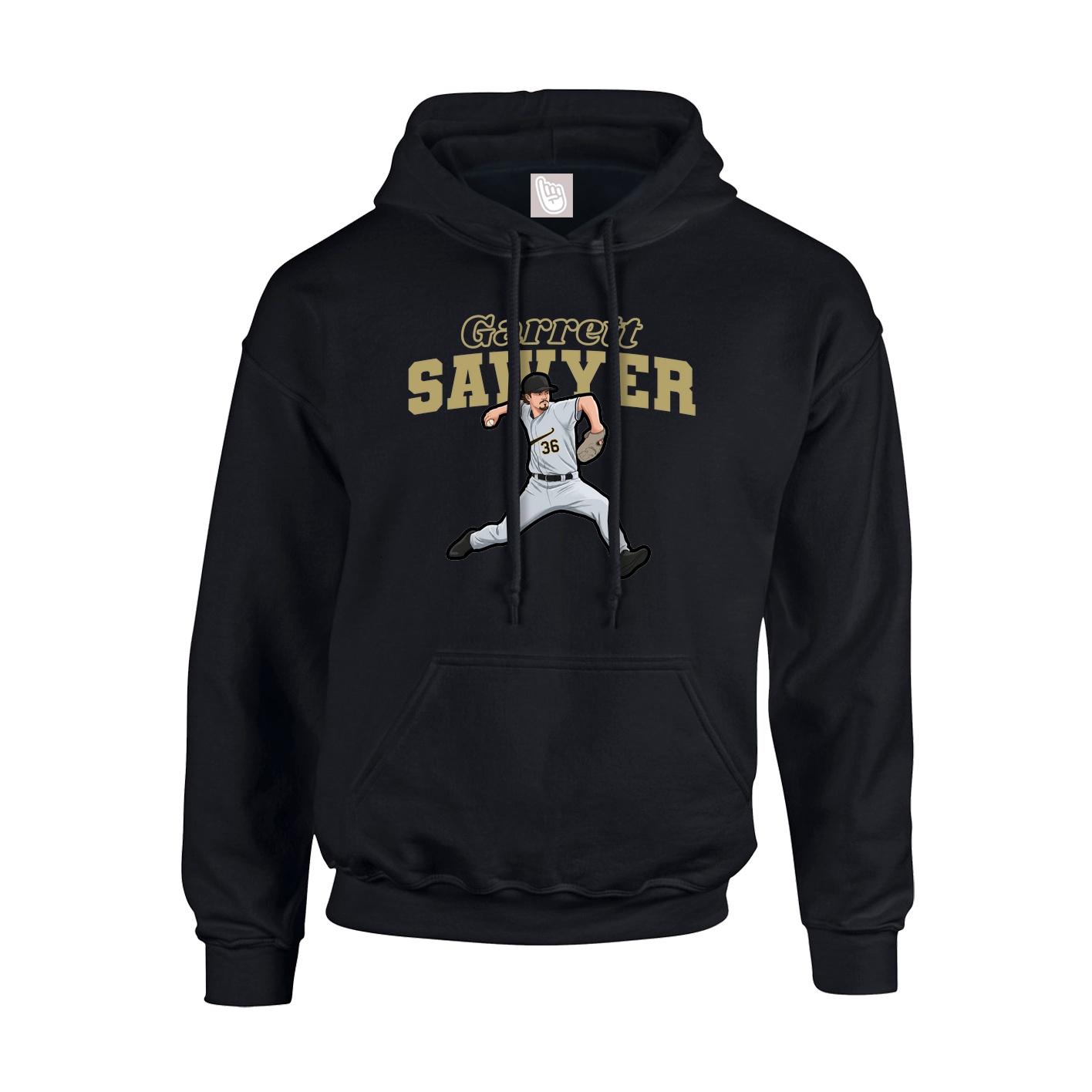 Hoodie — Name Arch in Black