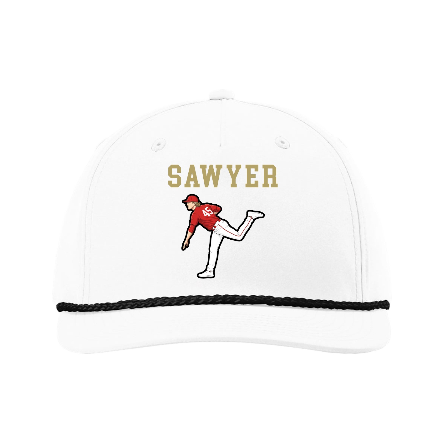 Five-Panel Classic Rope Cap — Shirsey in White