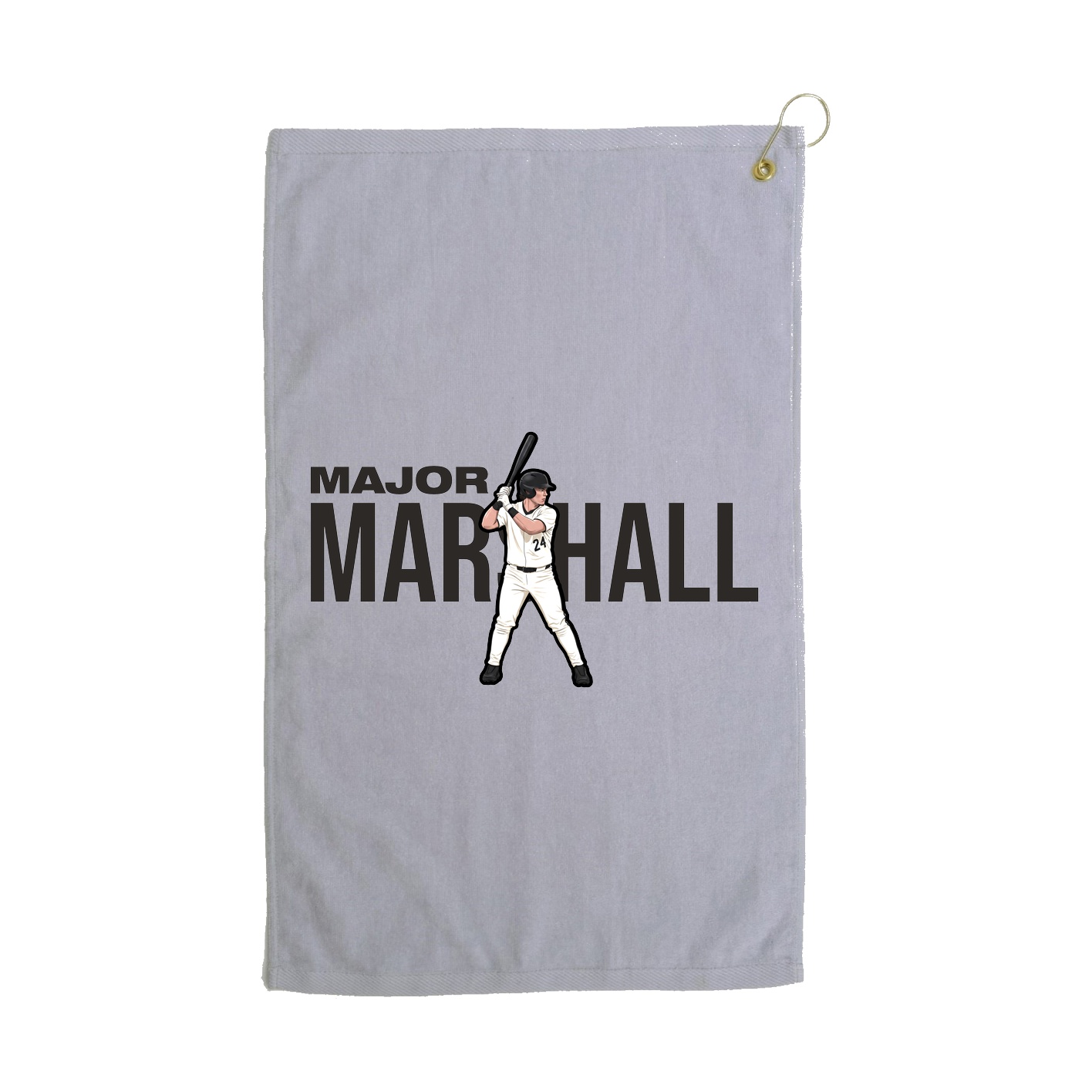 Golf Towel — Player Name in Grey