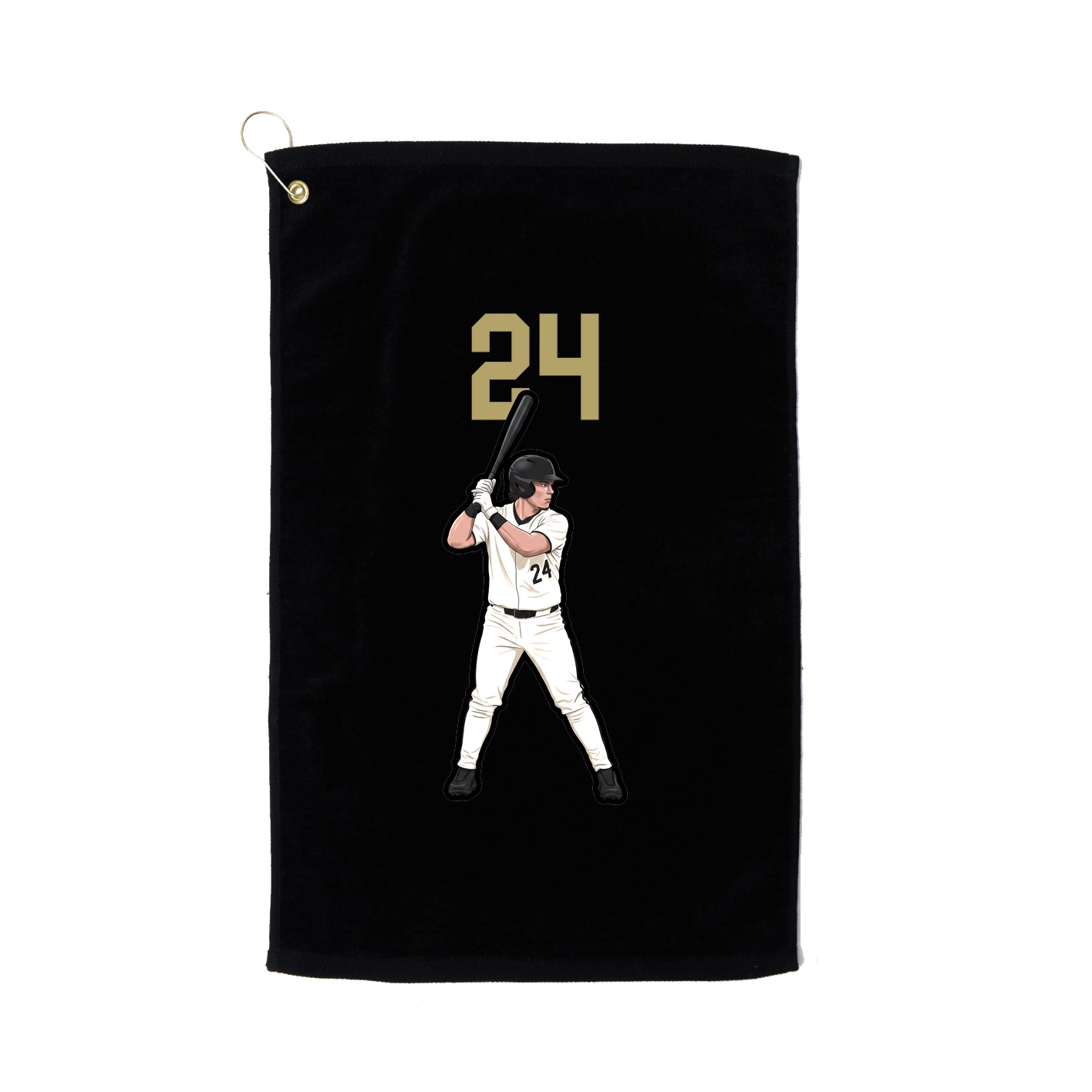 Golf Towel — Number Top in Black