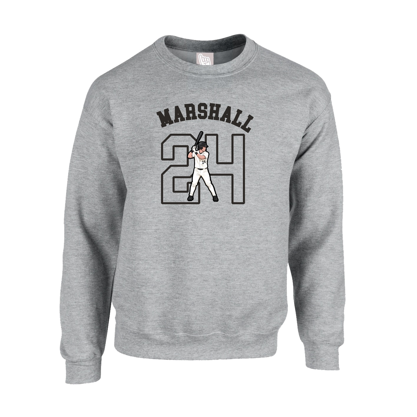 Fleece Crew — Shirsey Arch in Grey