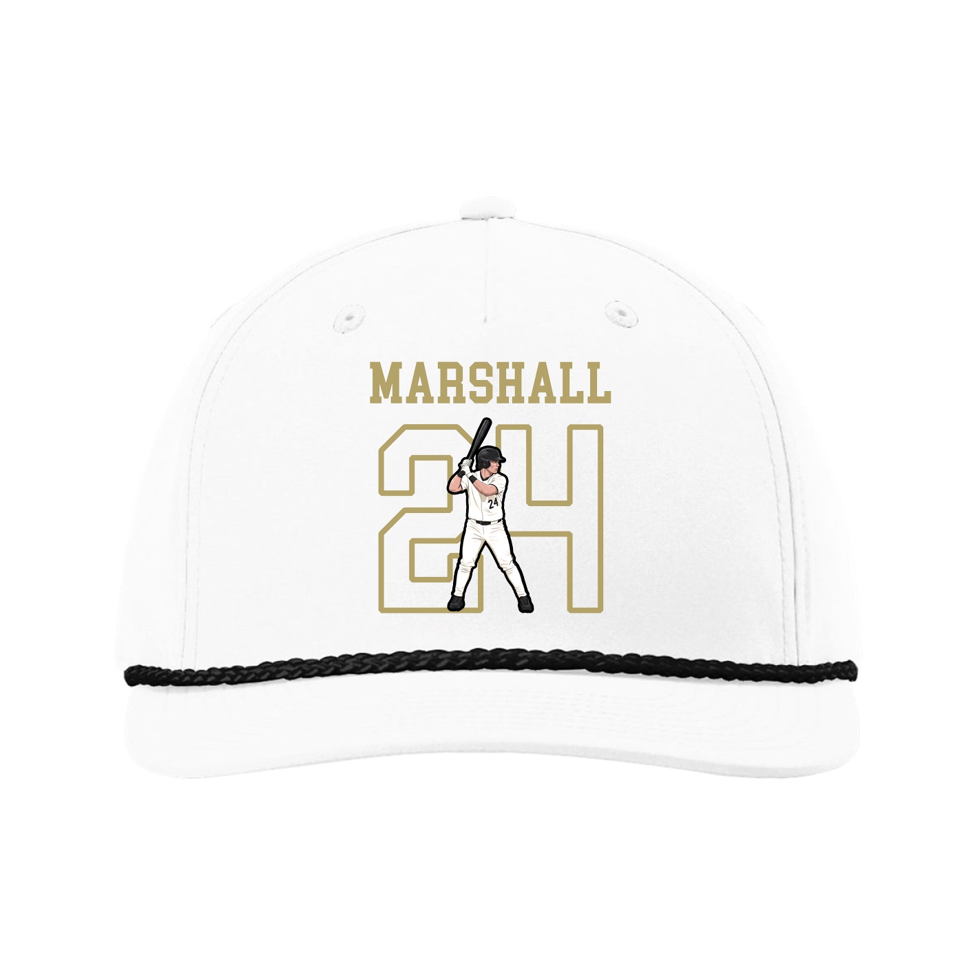 Five-Panel Classic Rope Cap — Shirsey in White