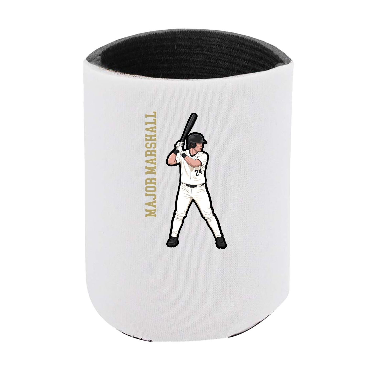 Can Holder — Name Vertical in White