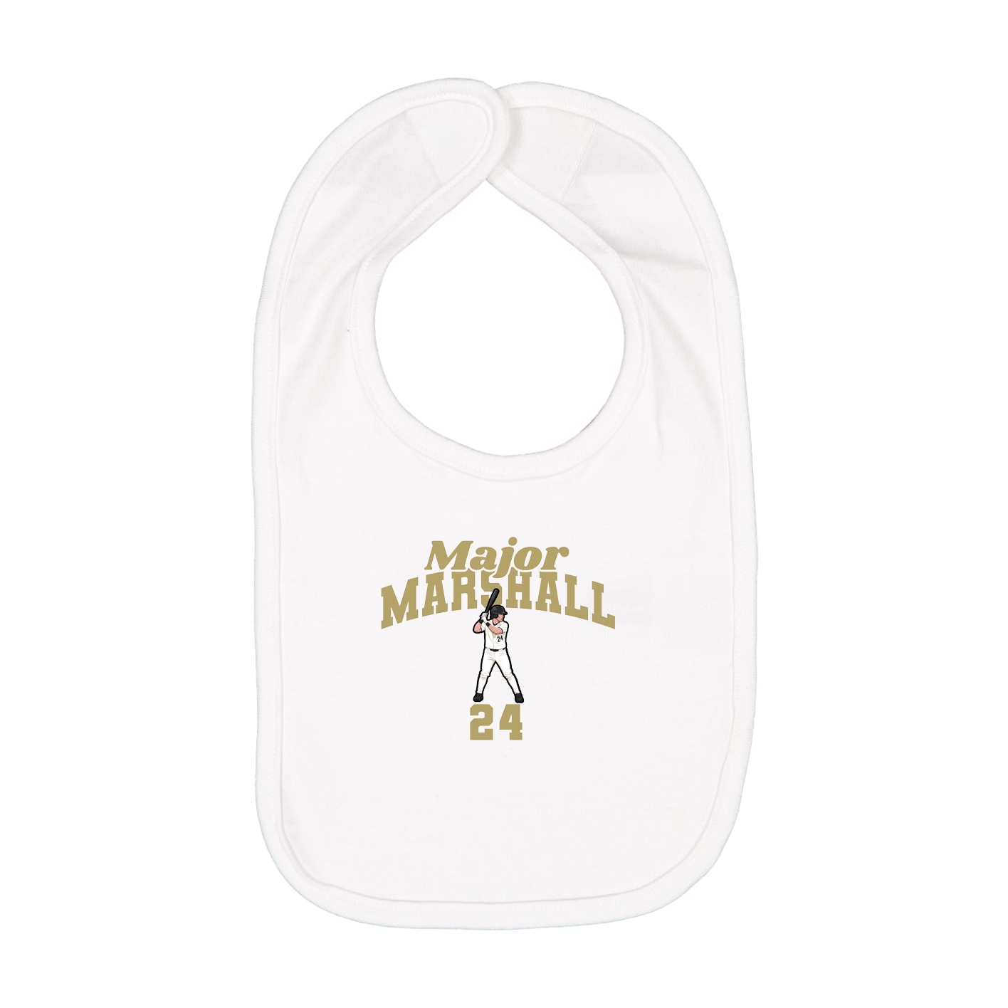 Infant Bib — Signature Arch in White