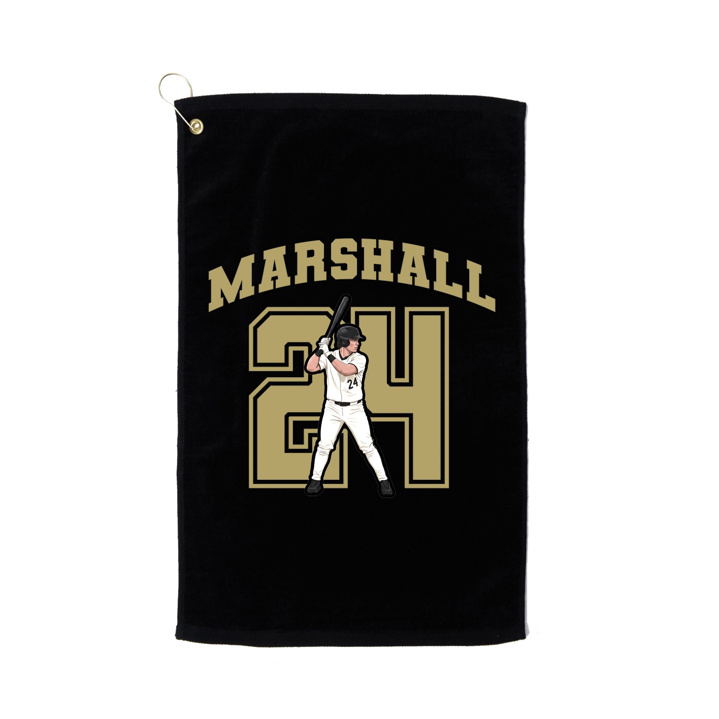 Golf Towel — Number in Black