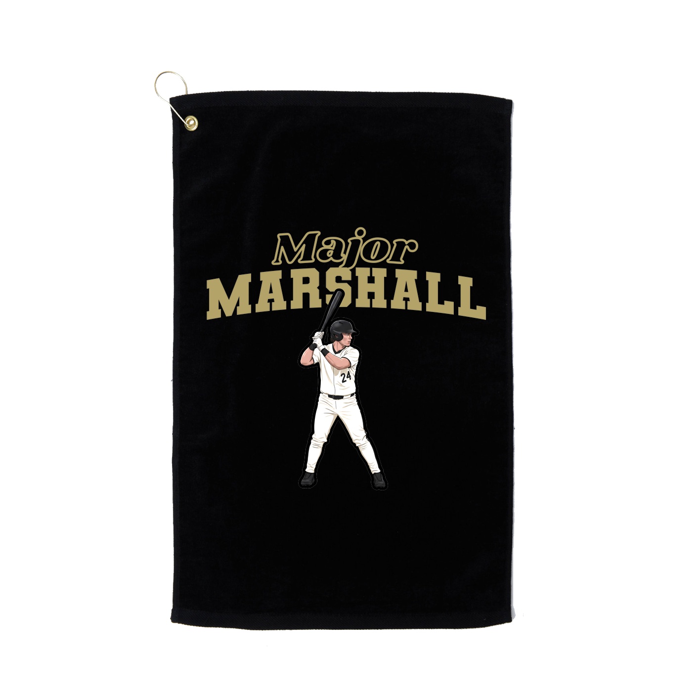 Golf Towel — Name Arch in Black