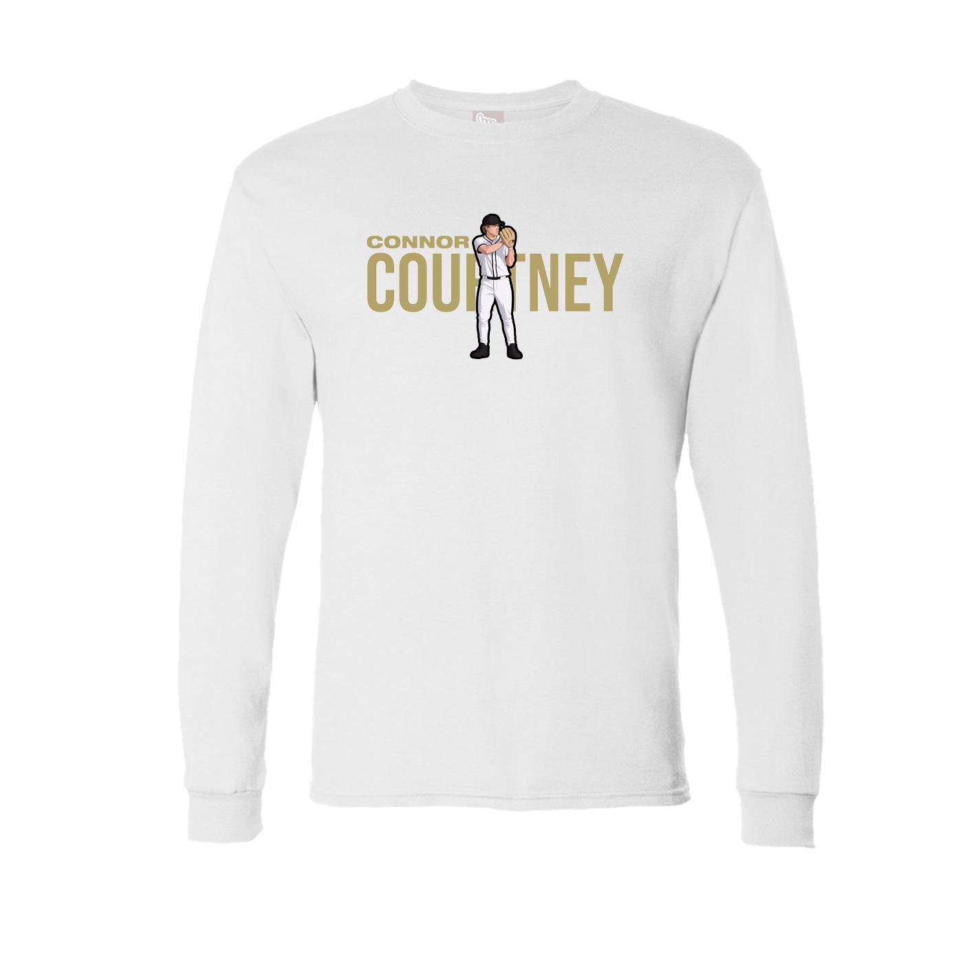 Long Sleeve Tee — Player Name in White
