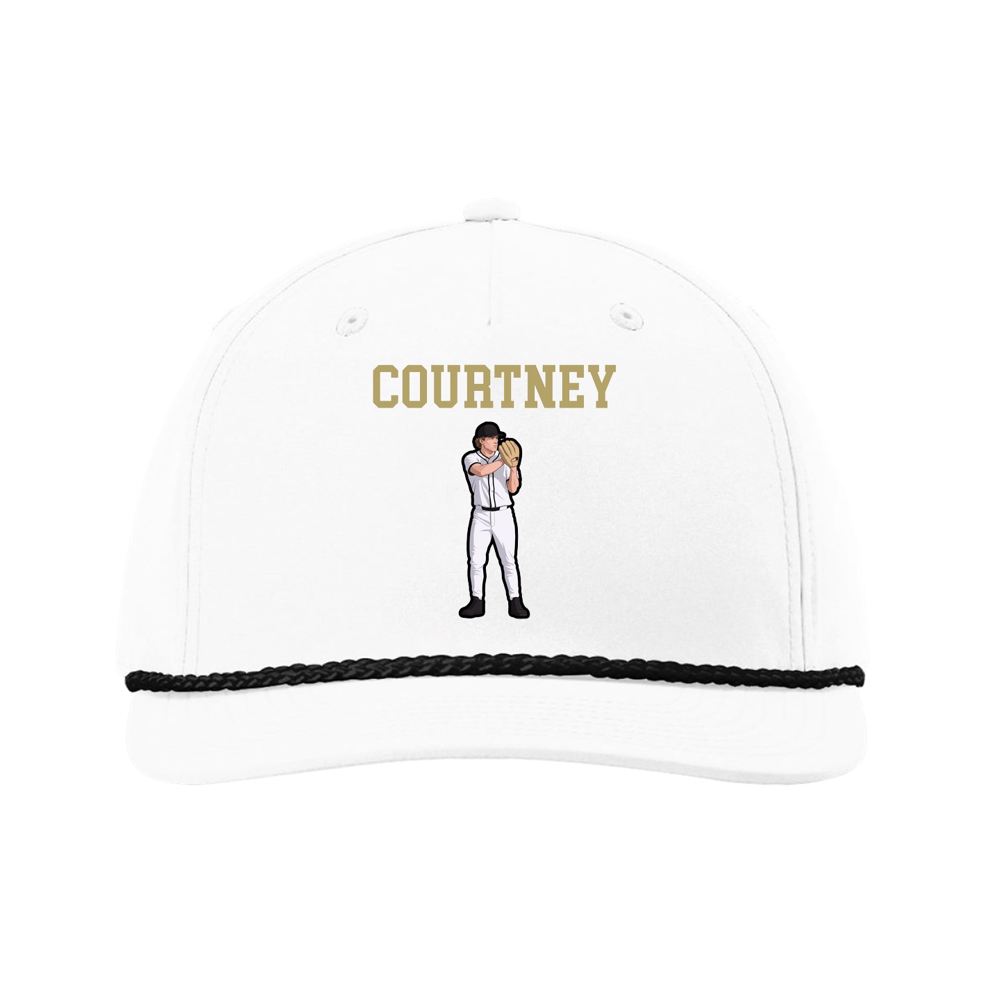 Five-Panel Classic Rope Cap — Shirsey in White