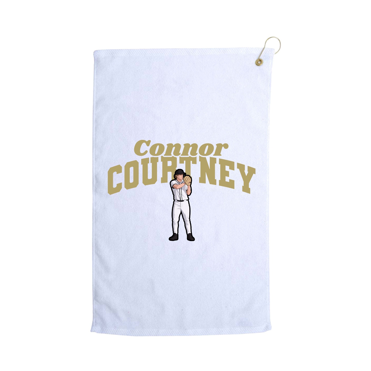 Golf Towel — Signature Arch in White
