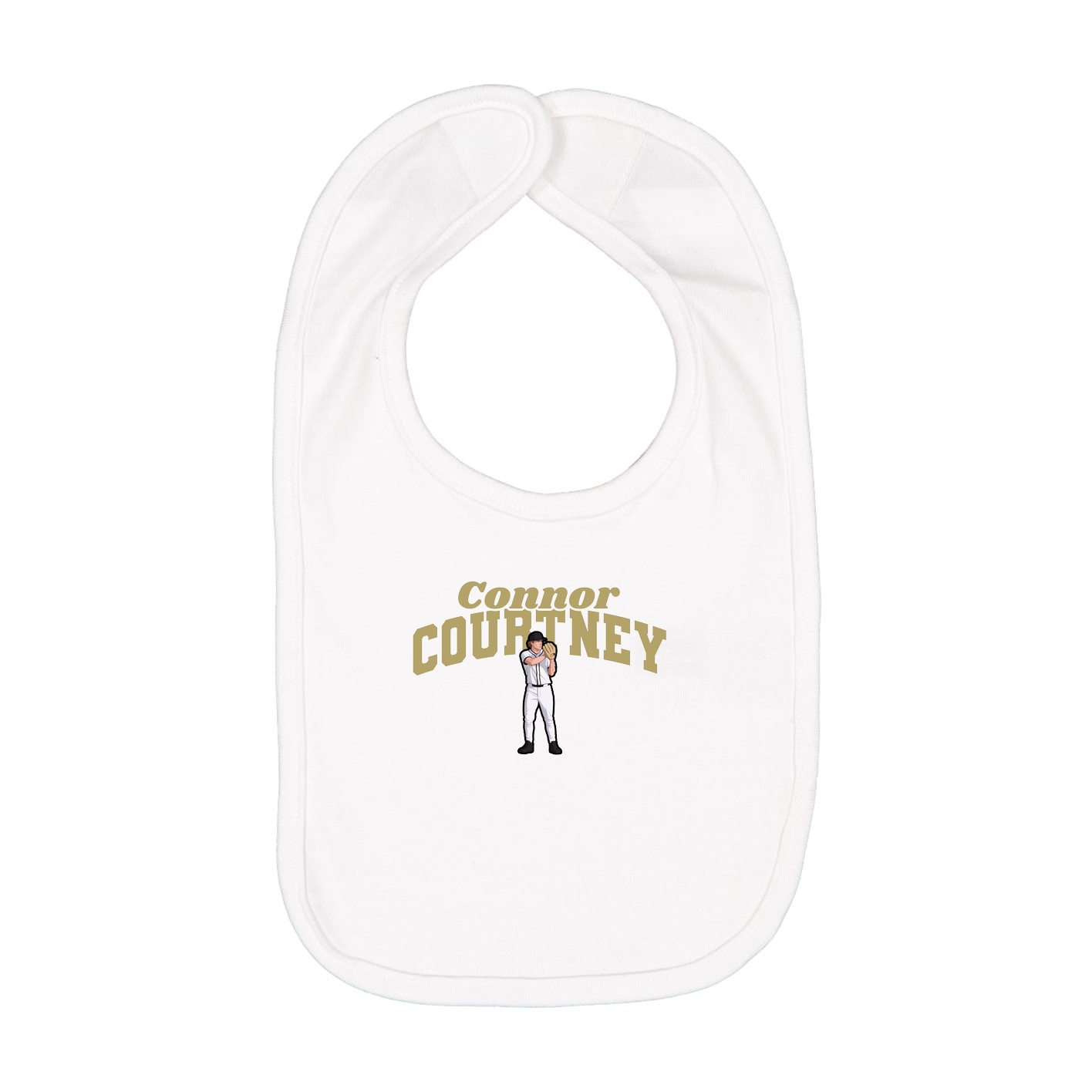 Infant Bib — Signature Arch in White