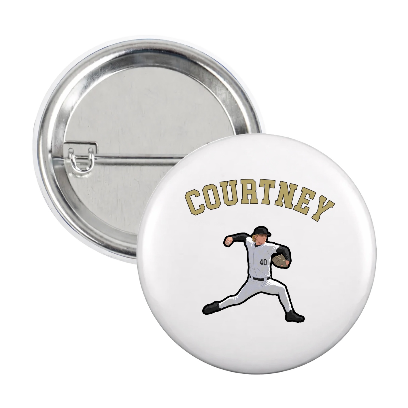 Game Day Button — Shirsey Arch in White