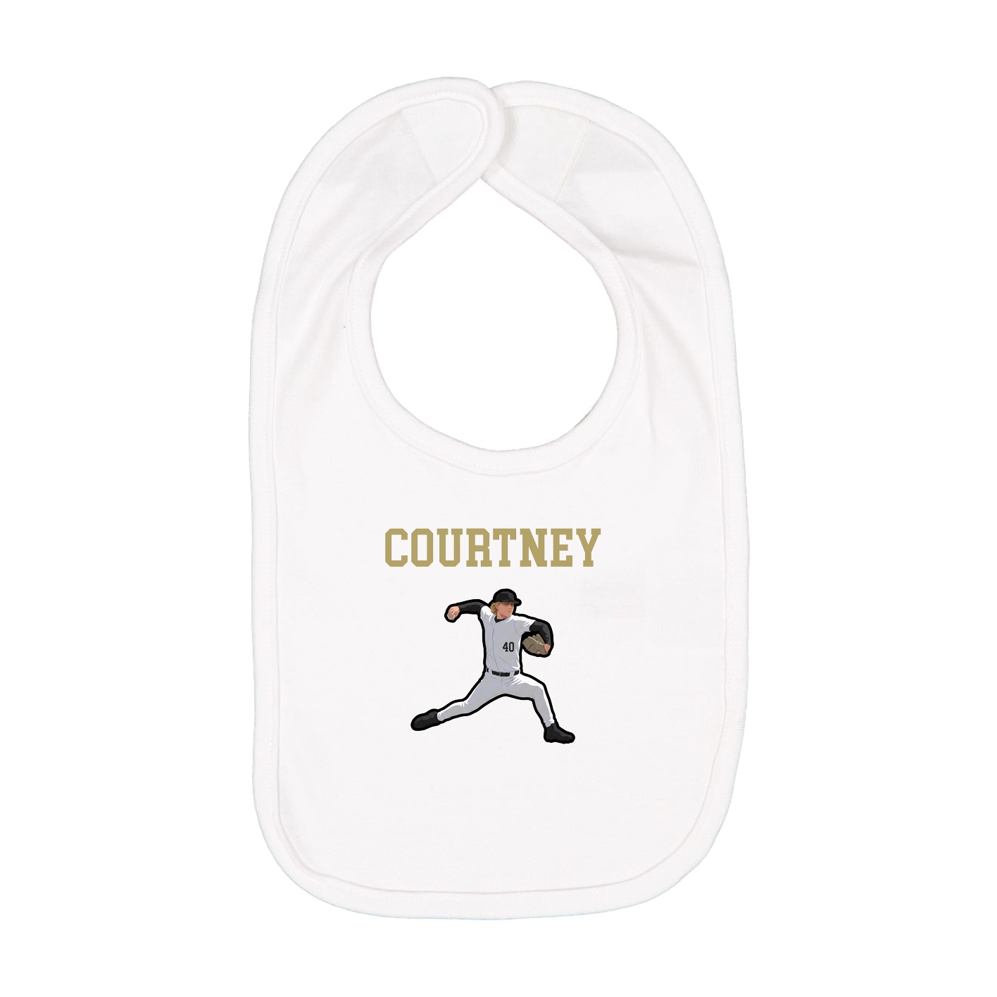 Infant Bib — Shirsey in White
