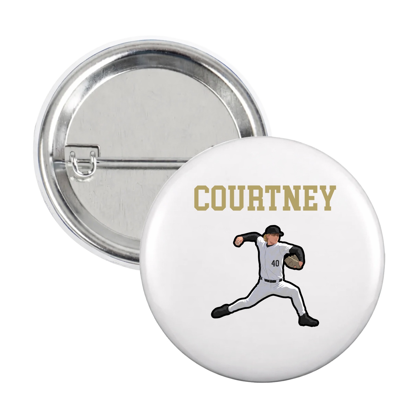 Game Day Button — Shirsey in White