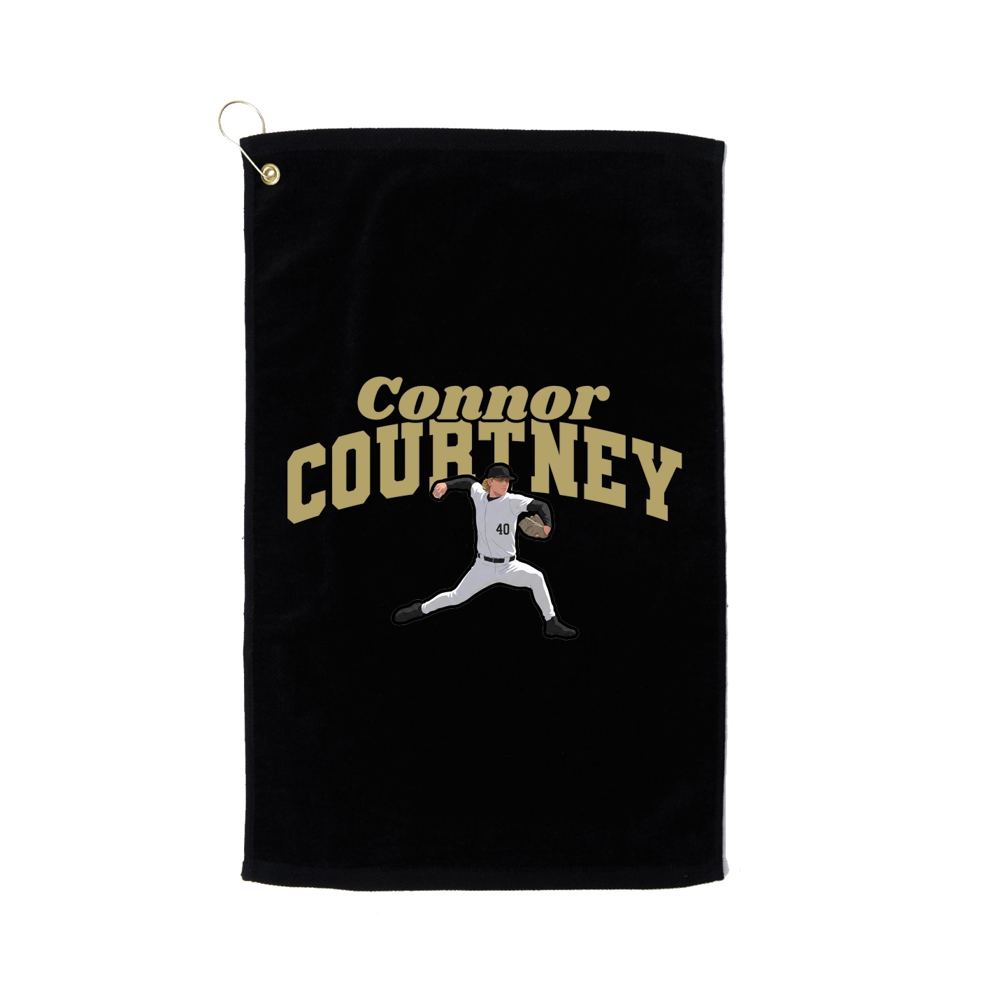Golf Towel — Signature Arch in Black