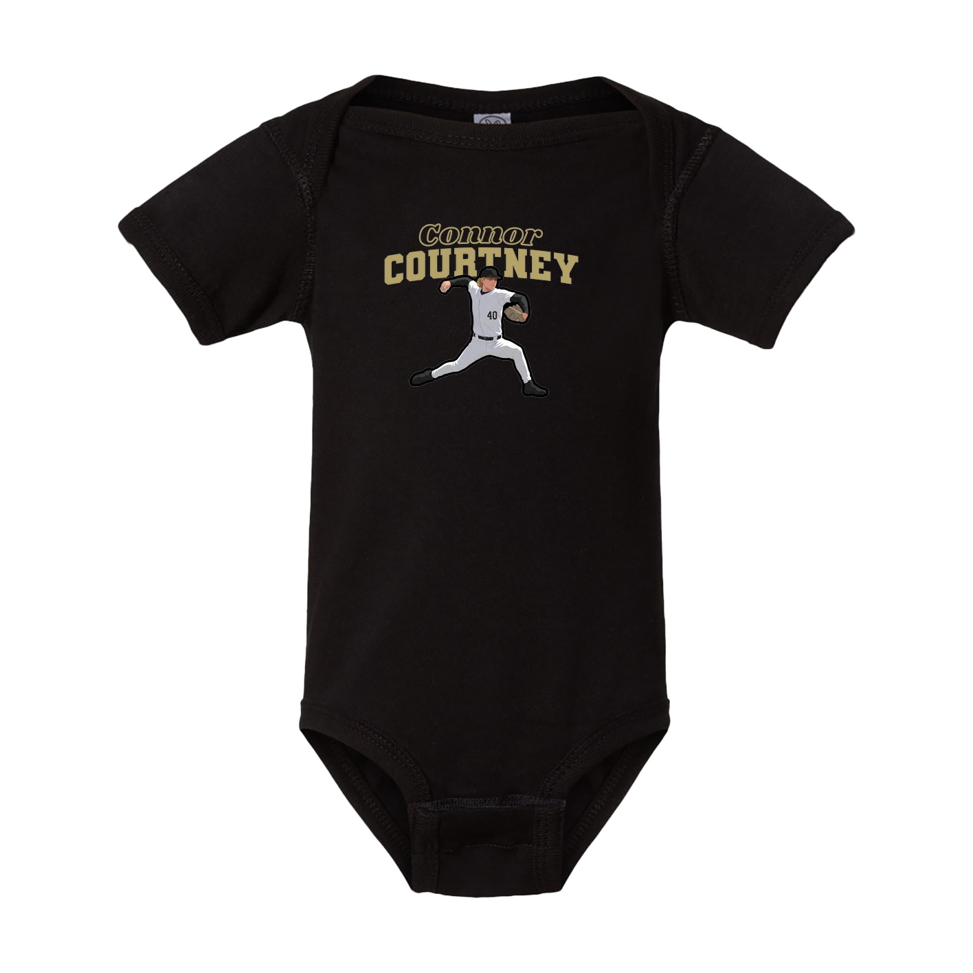 Baby Onesie — Name Arch in Black