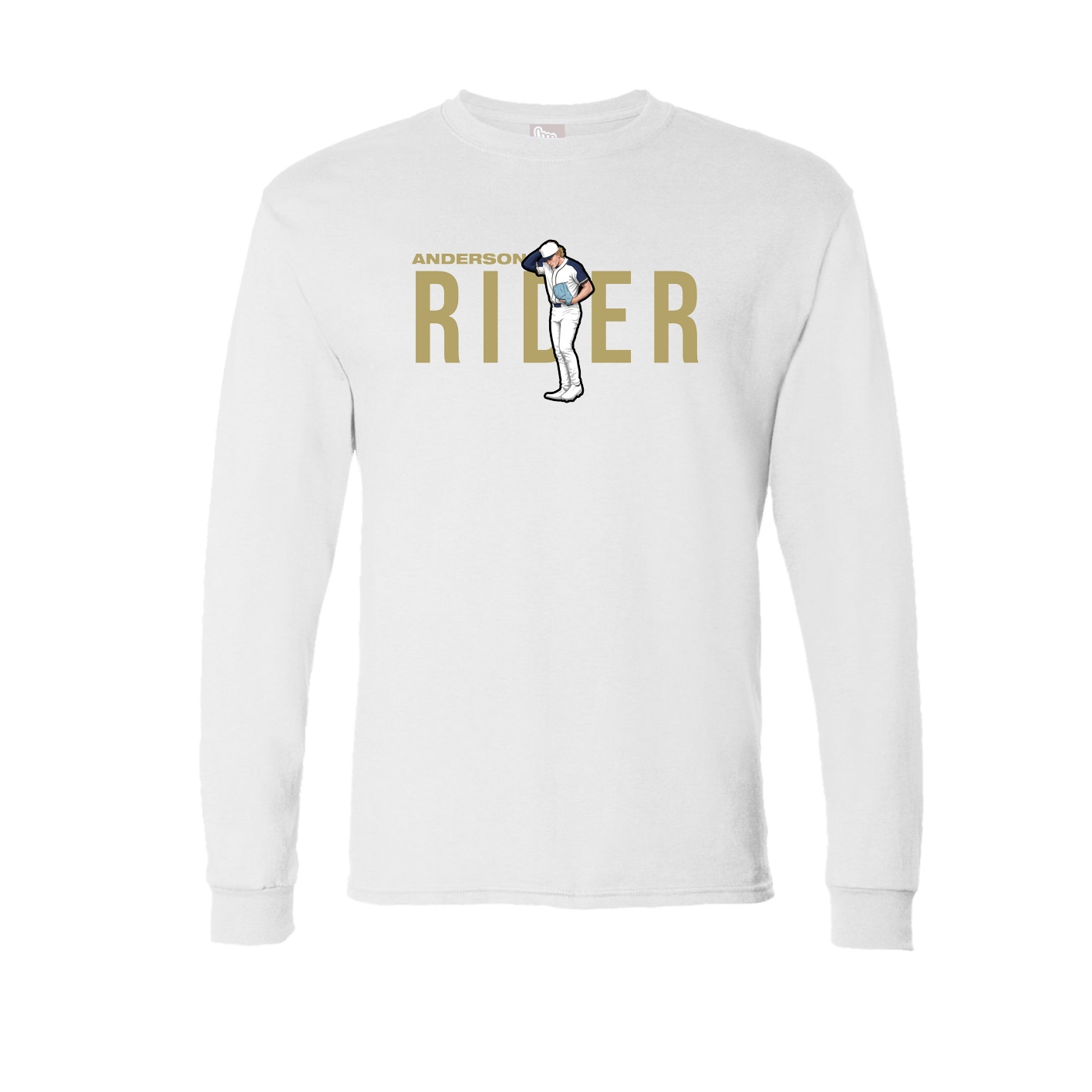 Long Sleeve Tee — Player Name in White