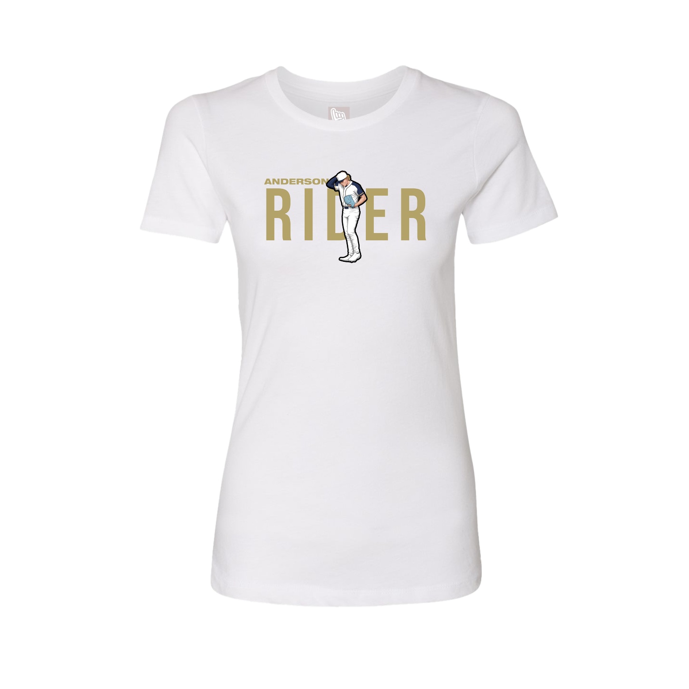 Fitted Women's Tee — Player Name in White