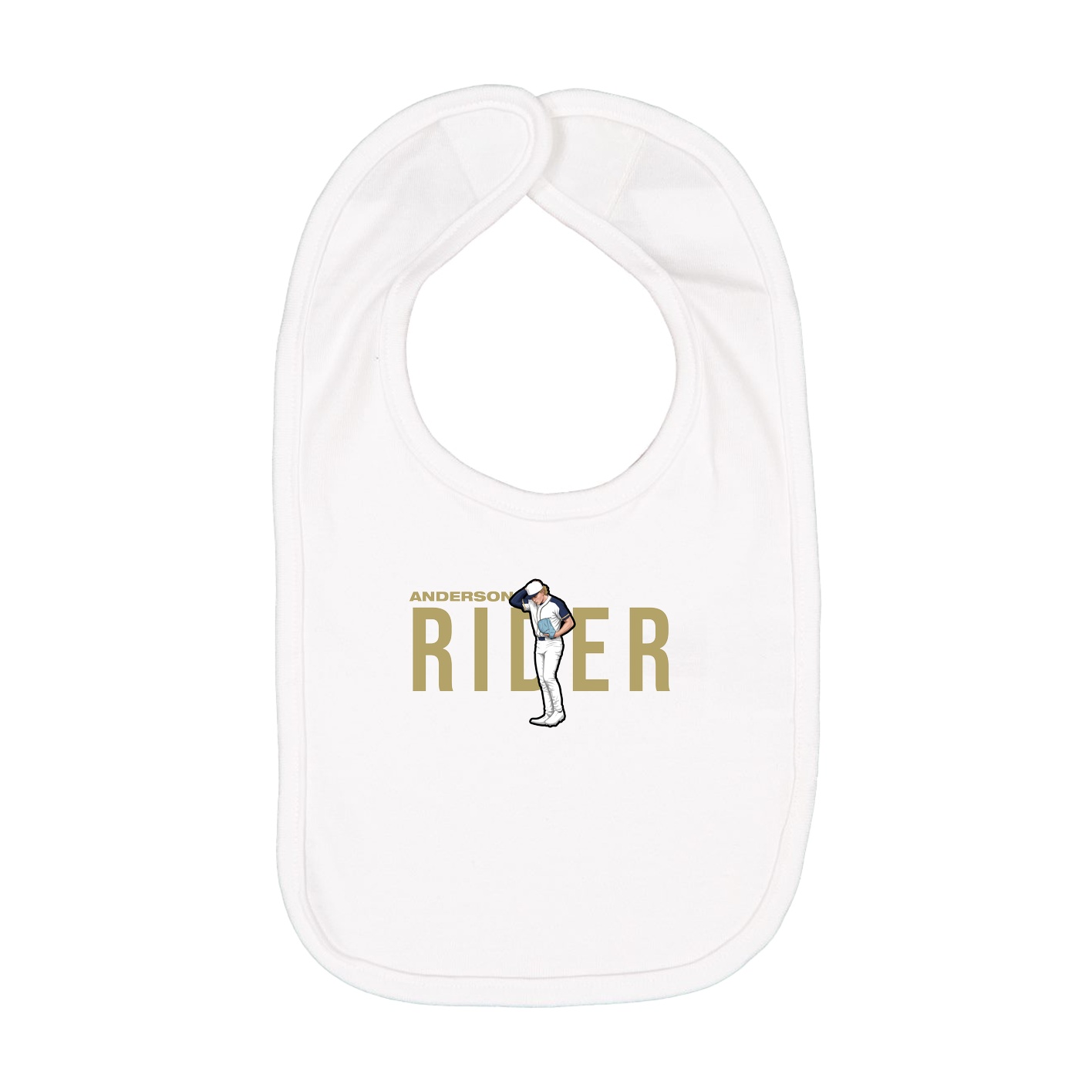 Infant Bib — Player Name in White