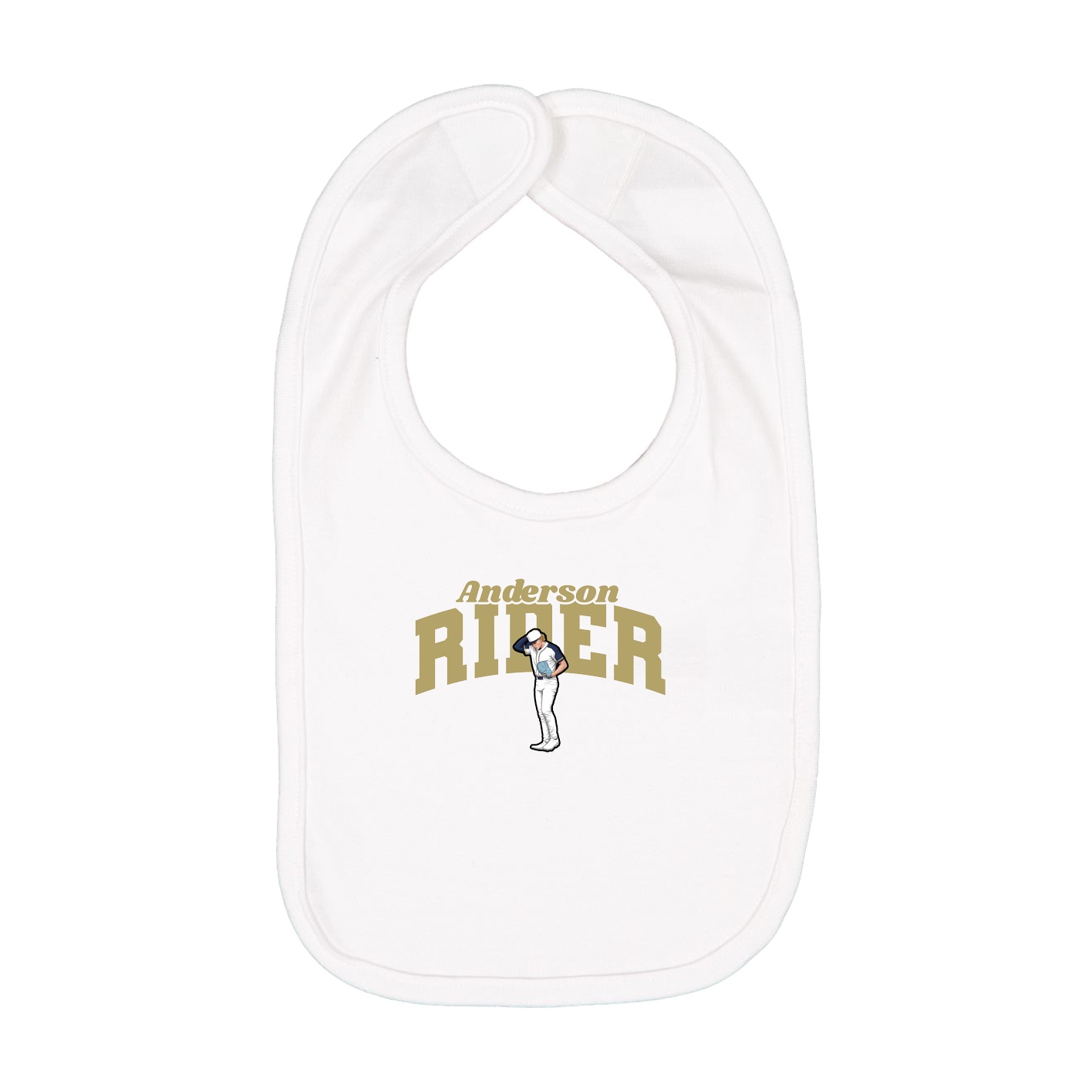 Infant Bib — Signature Arch in White