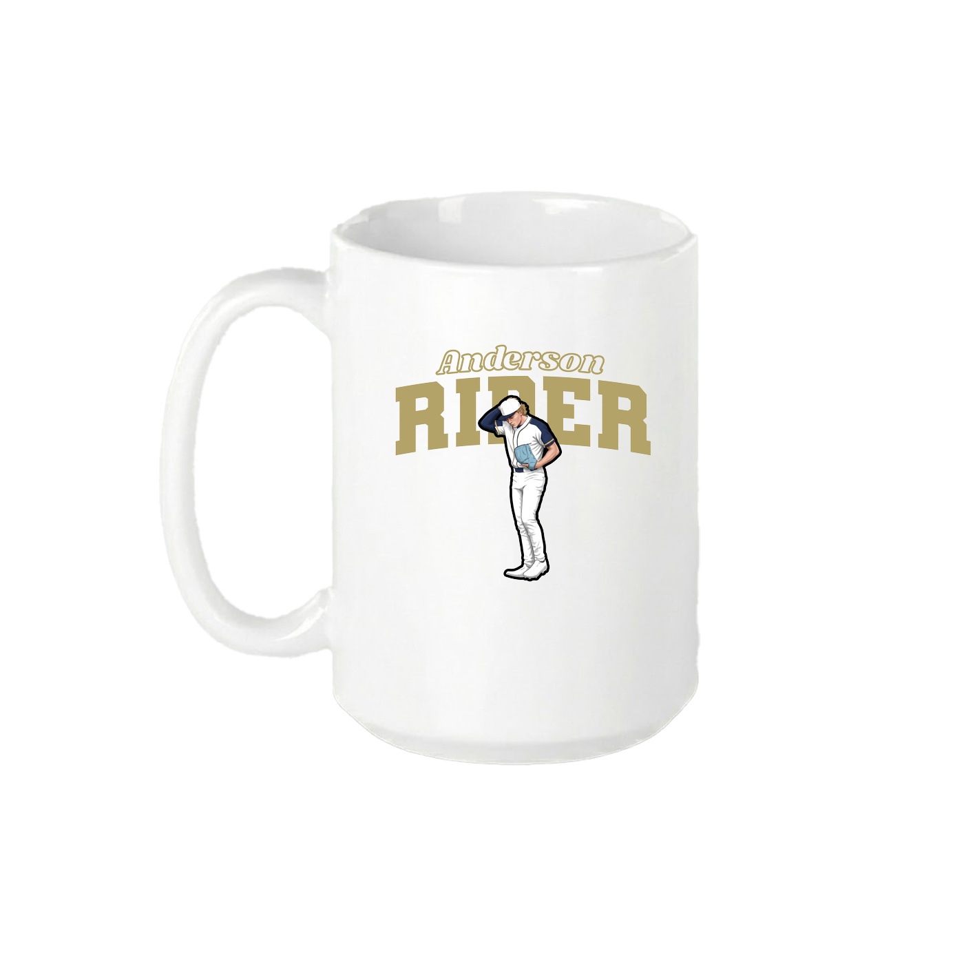 15oz Coffee Mug — Name Arch in White