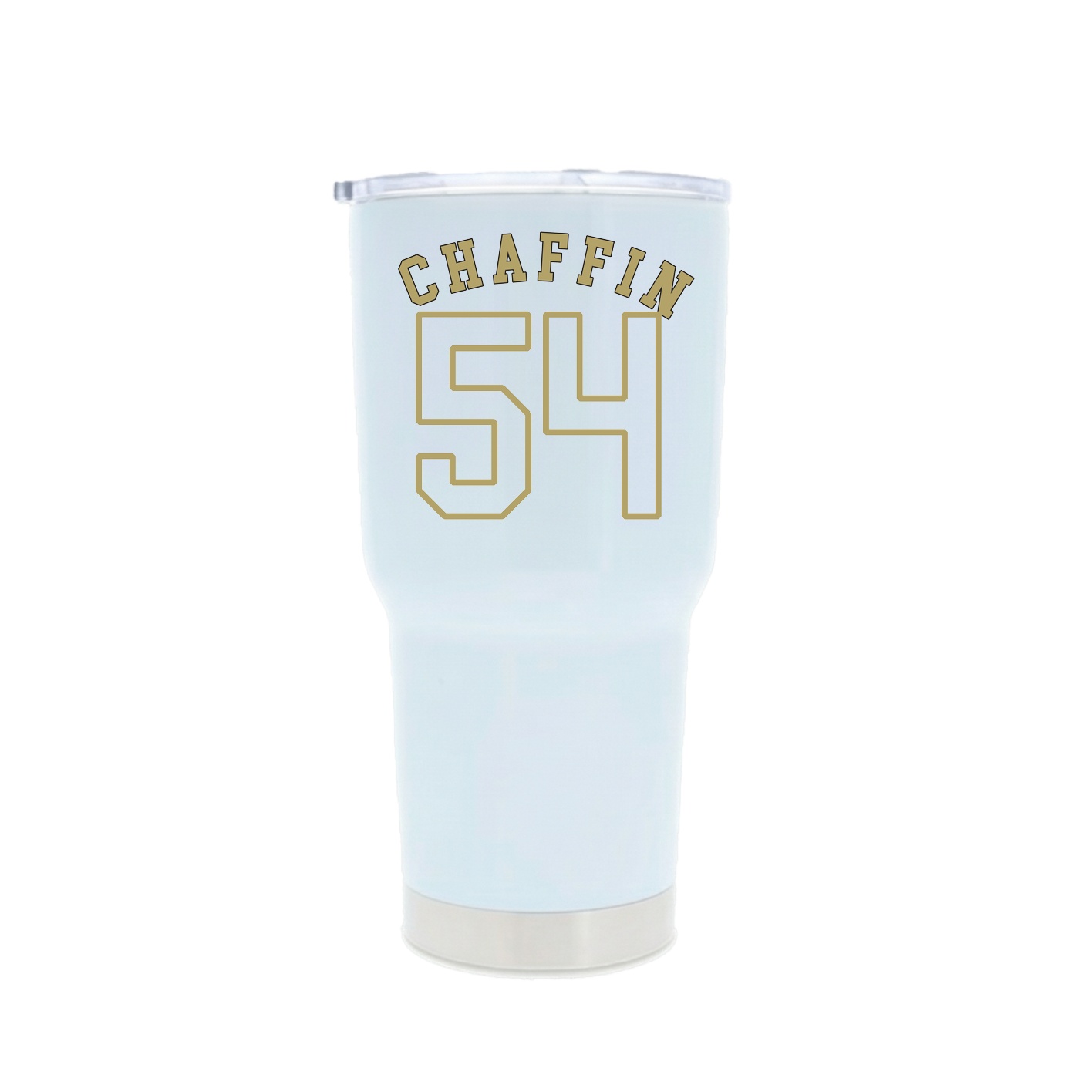 30oz Stainless Steel Tumbler — Shirsey Arch in White
