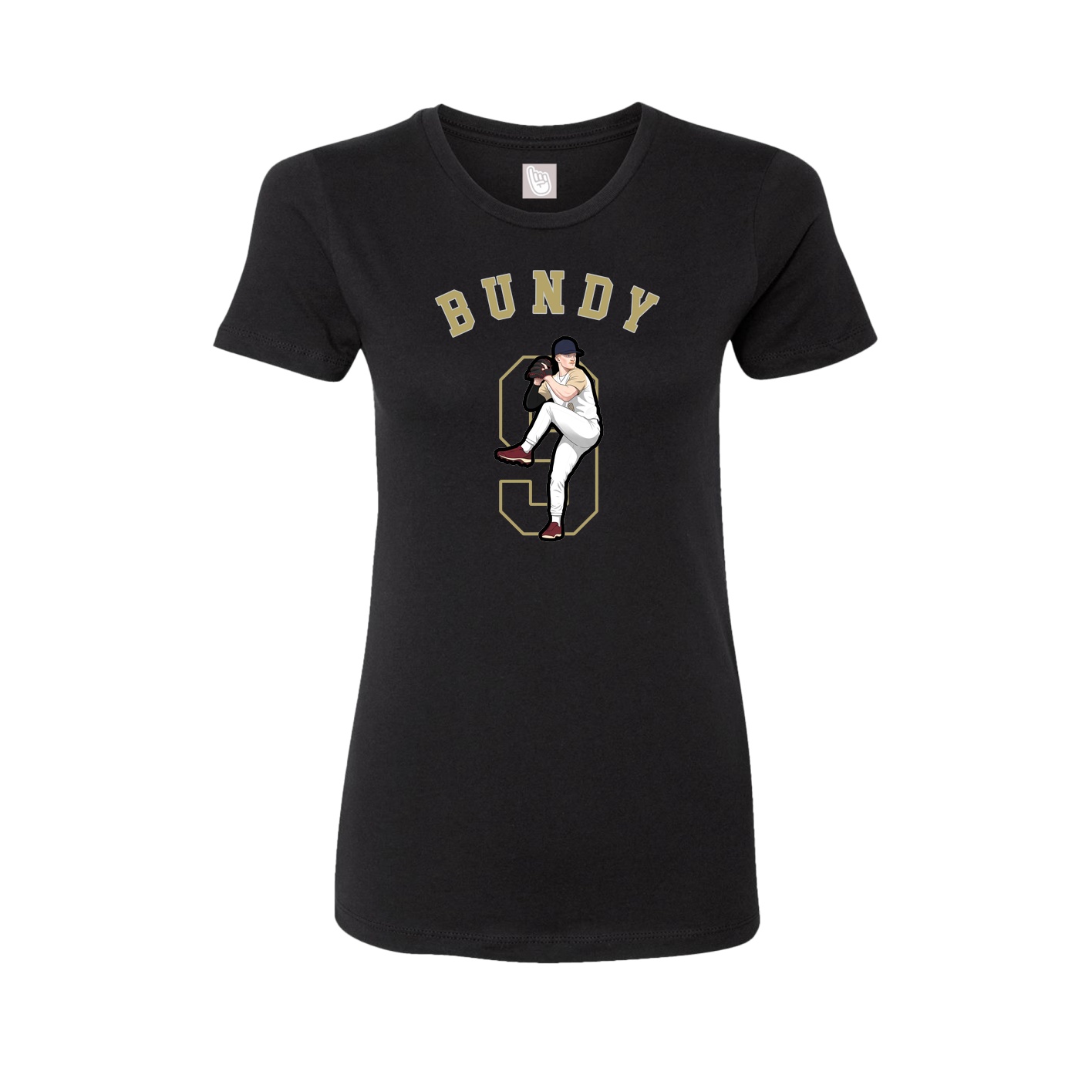 Fitted Women's Tee — Shirsey Arch in Black