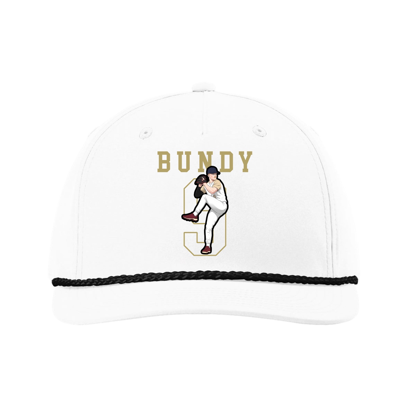Five-Panel Classic Rope Cap — Shirsey in White